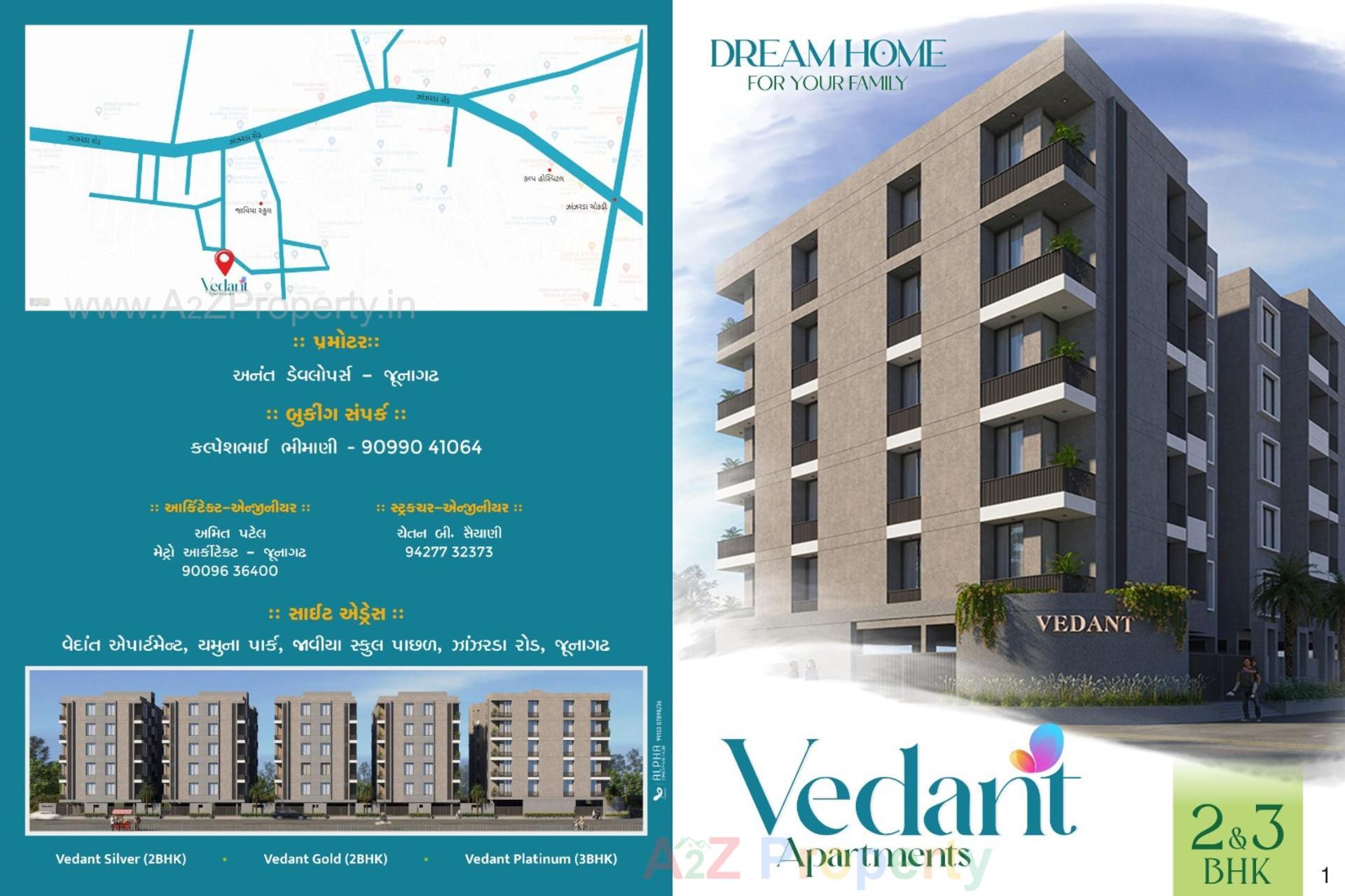  of real estate project Vedant Apartments located at Zanzarda, Junagadh, Gujarat