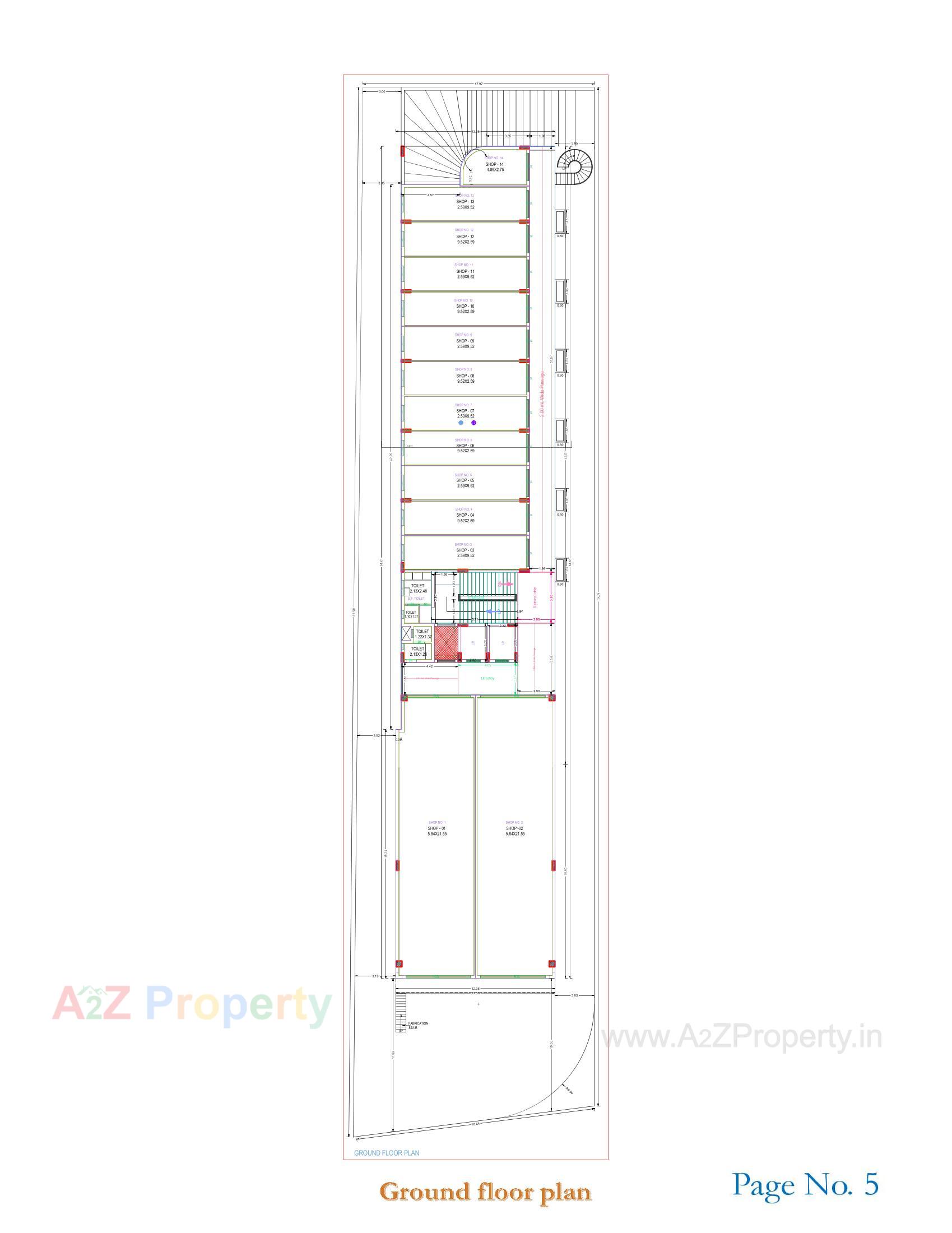 Layout of real estate project Vinayak Prime located at Timbavadi, Junagadh, Gujarat
