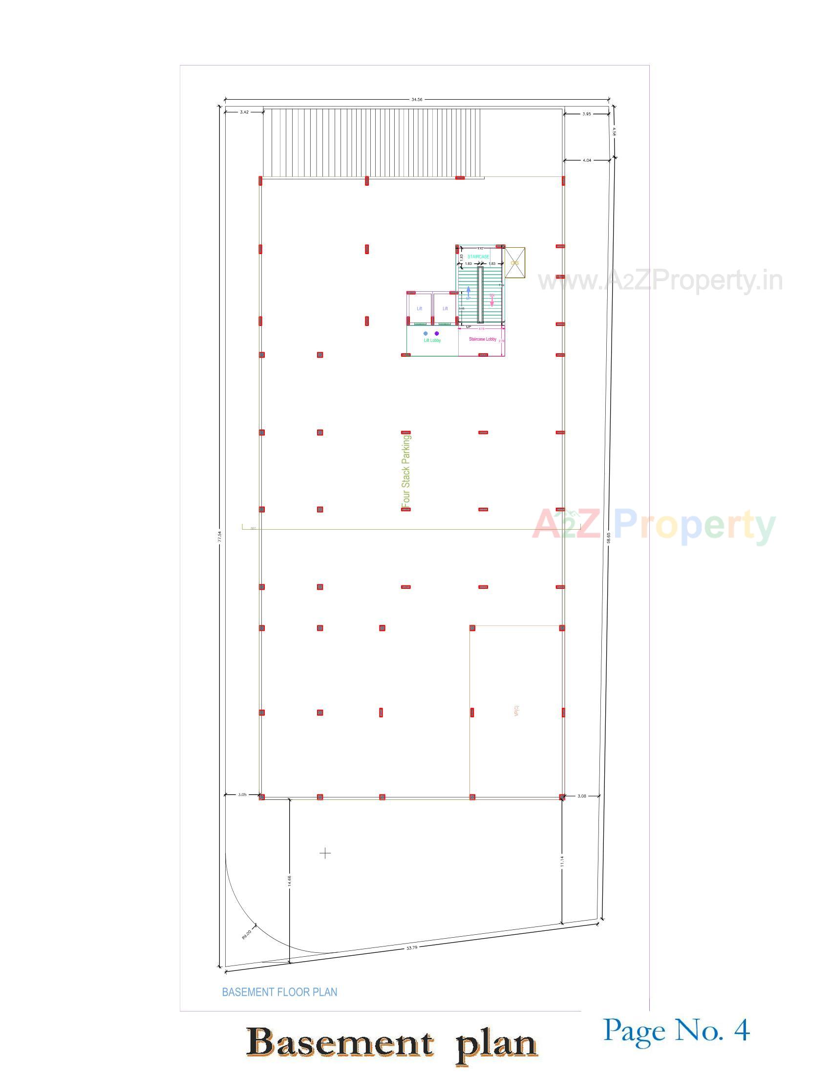 Layout of real estate project Vinayak Prime located at Timbavadi, Junagadh, Gujarat