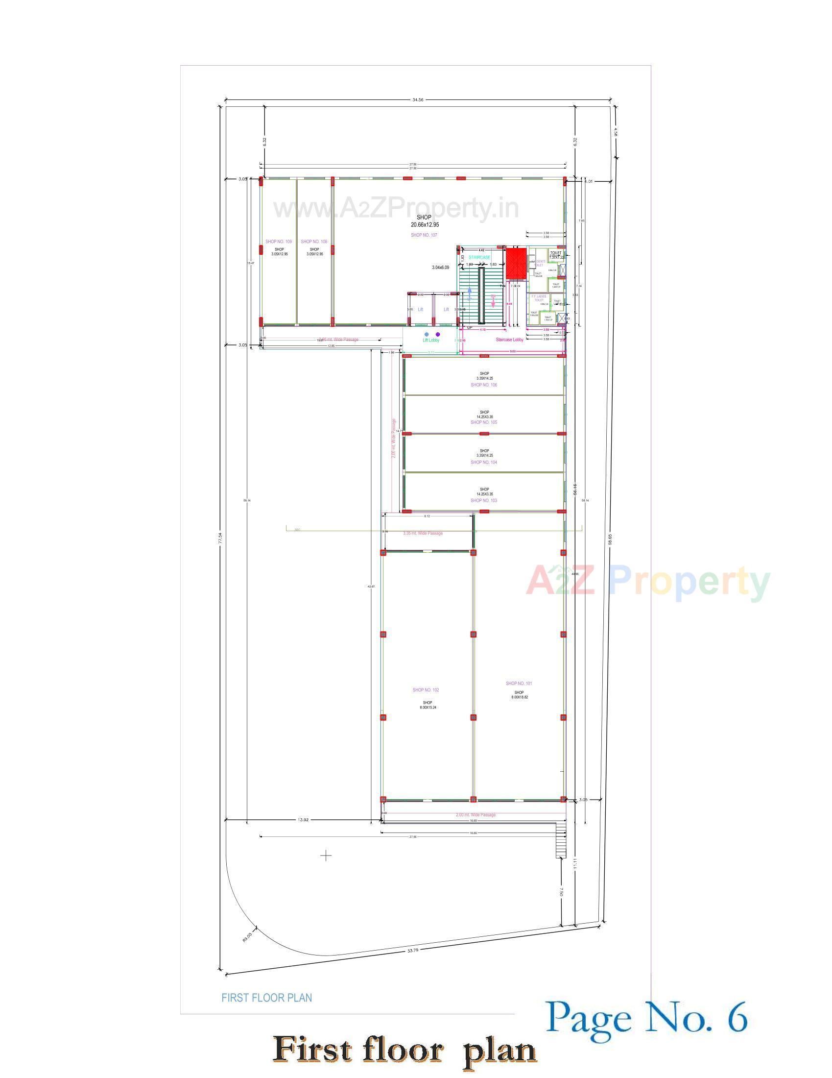 Layout of real estate project Vinayak Prime located at Timbavadi, Junagadh, Gujarat
