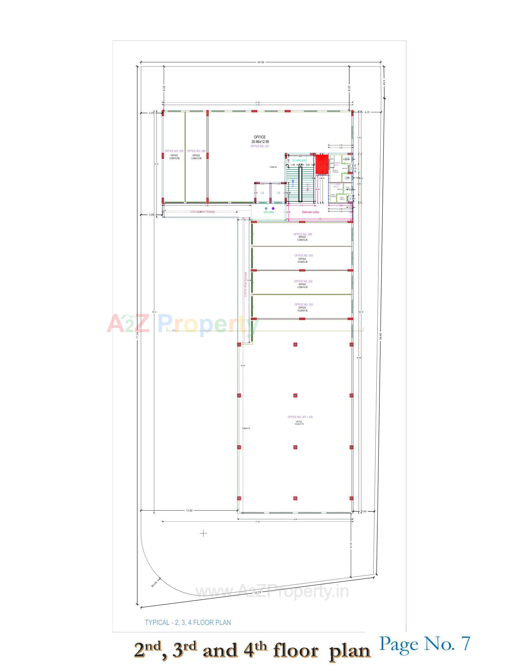 Layout of real estate project Vinayak Prime located at Timbavadi, Junagadh, Gujarat
