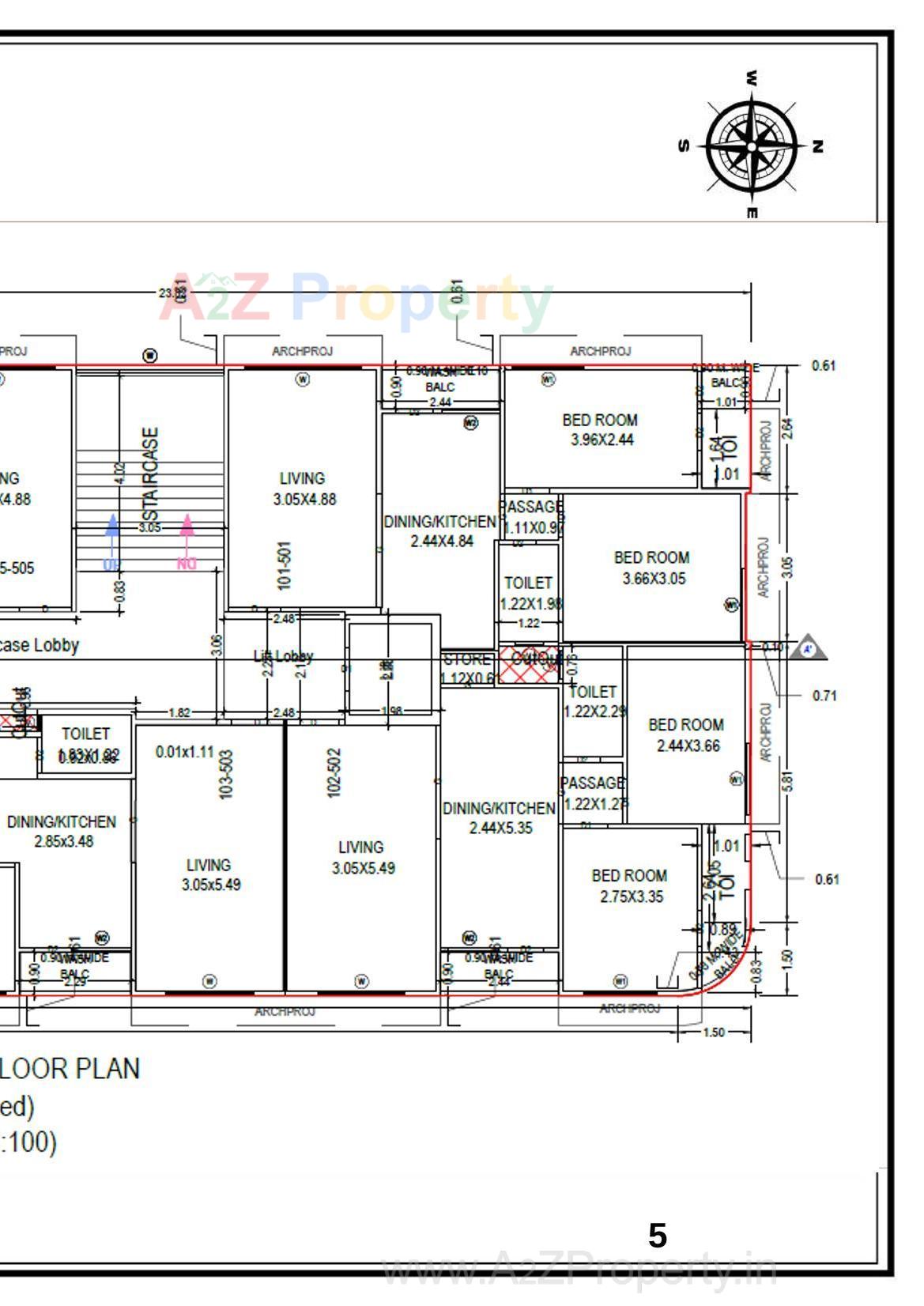 Layout of real estate project Vrajvan located at Zanzarda, Junagadh, Gujarat