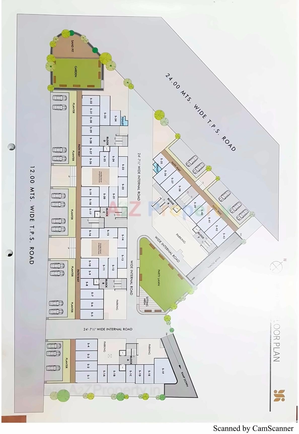 Layout of real estate project Akshar Residence located at Khatraj, Kheda, Gujarat