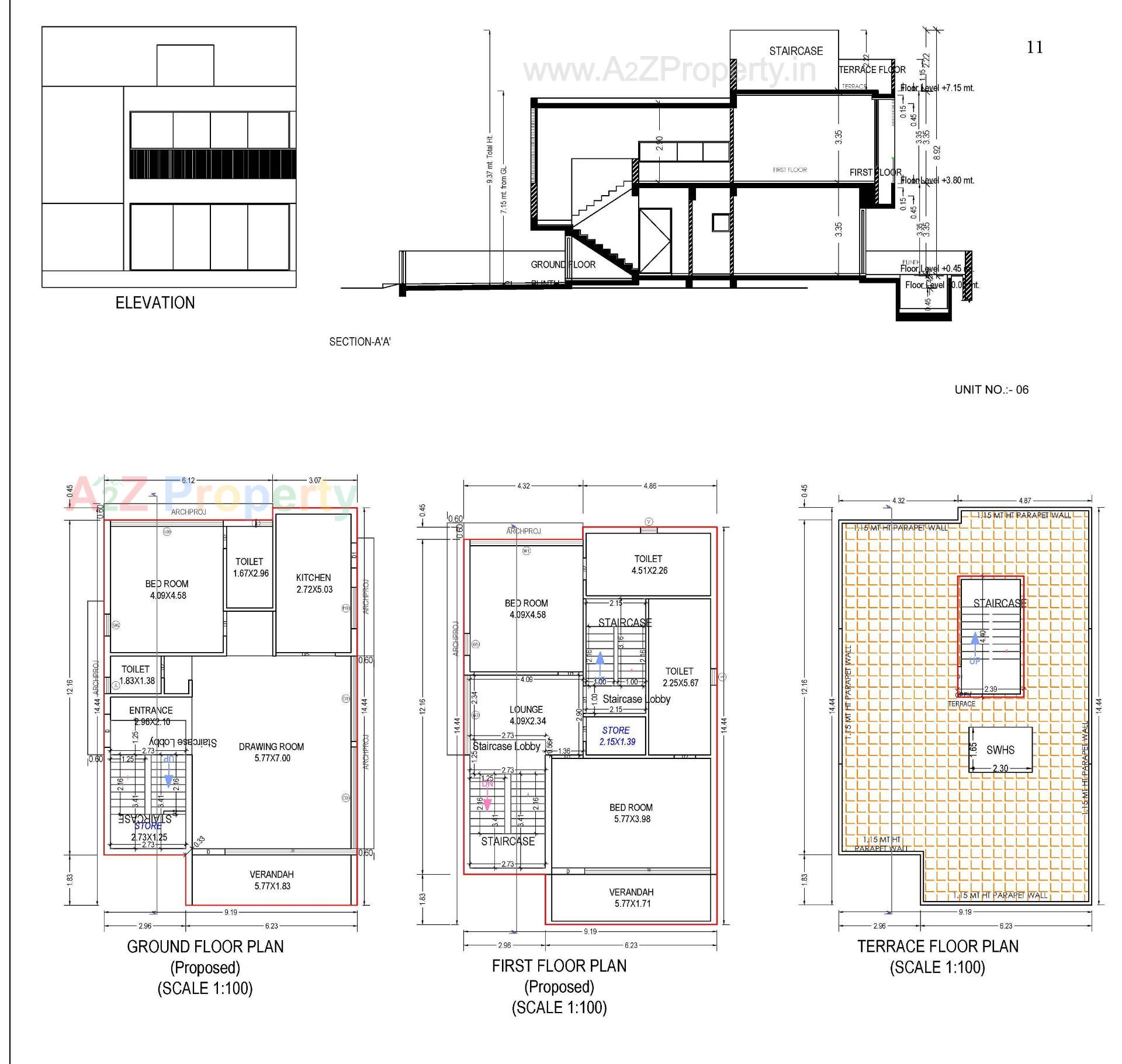 Layout of real estate project Aurika Greens located at Raska, Kheda, Gujarat