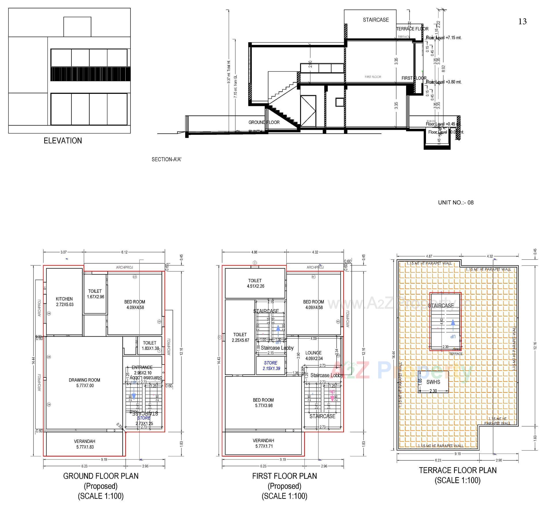 Layout of real estate project Aurika Greens located at Raska, Kheda, Gujarat
