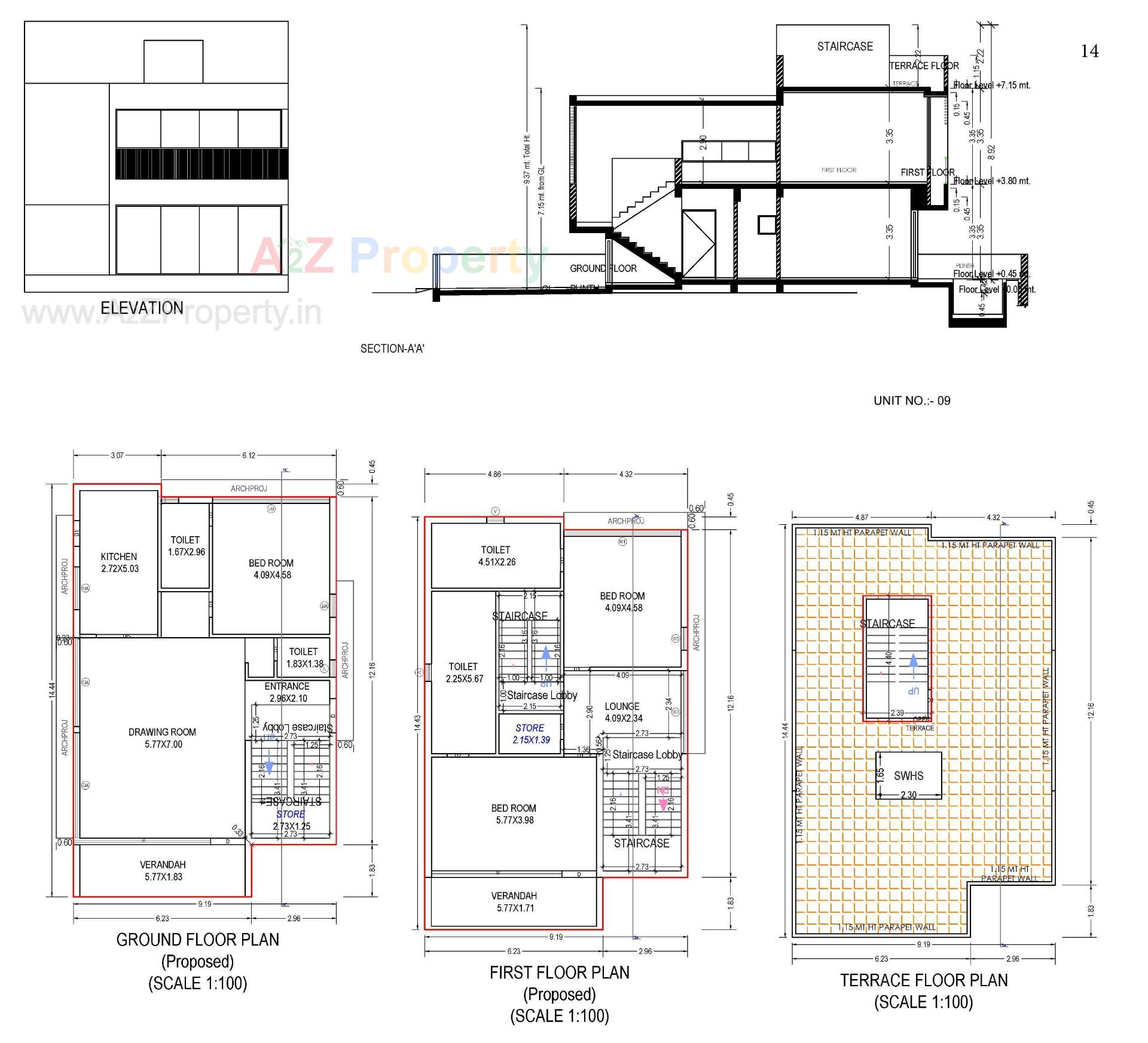Layout of real estate project Aurika Greens located at Raska, Kheda, Gujarat