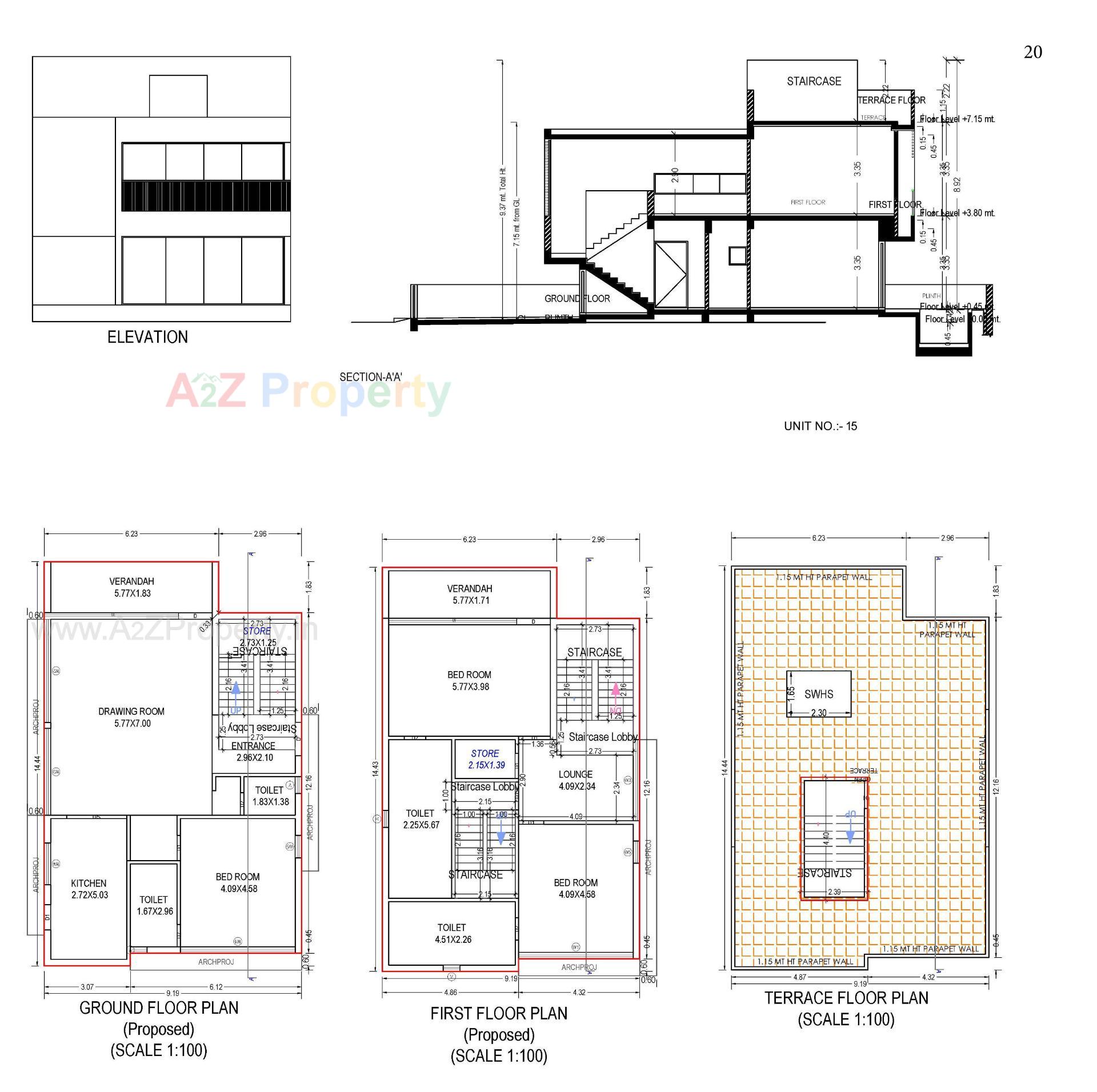Layout of real estate project Aurika Greens located at Raska, Kheda, Gujarat