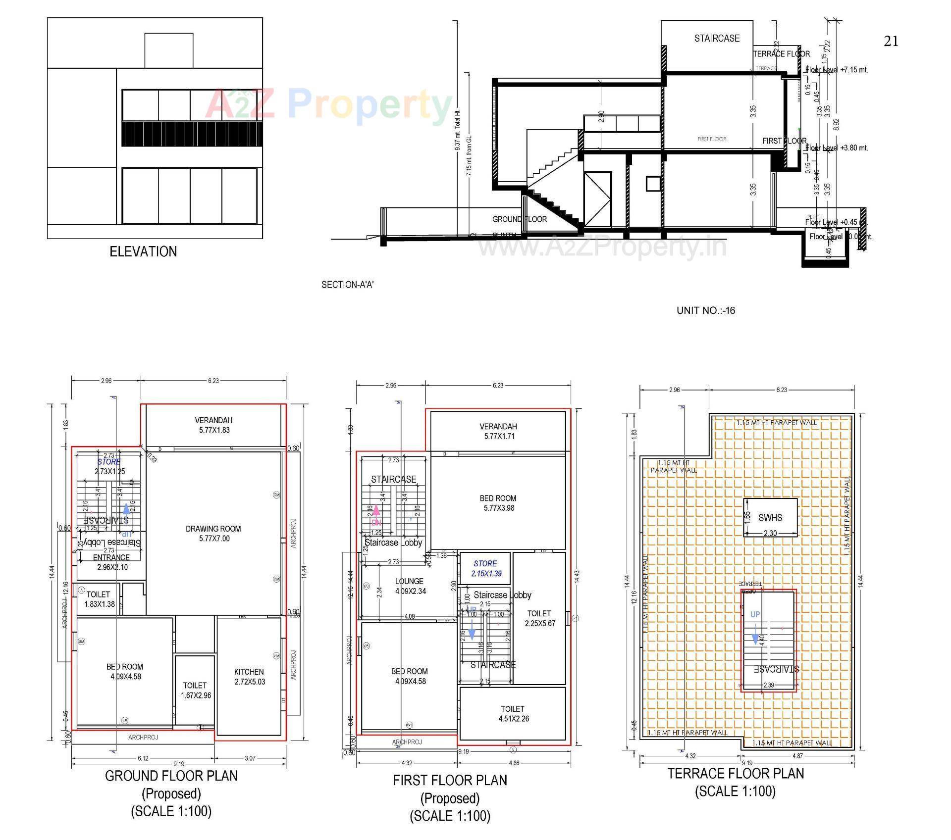 Layout of real estate project Aurika Greens located at Raska, Kheda, Gujarat