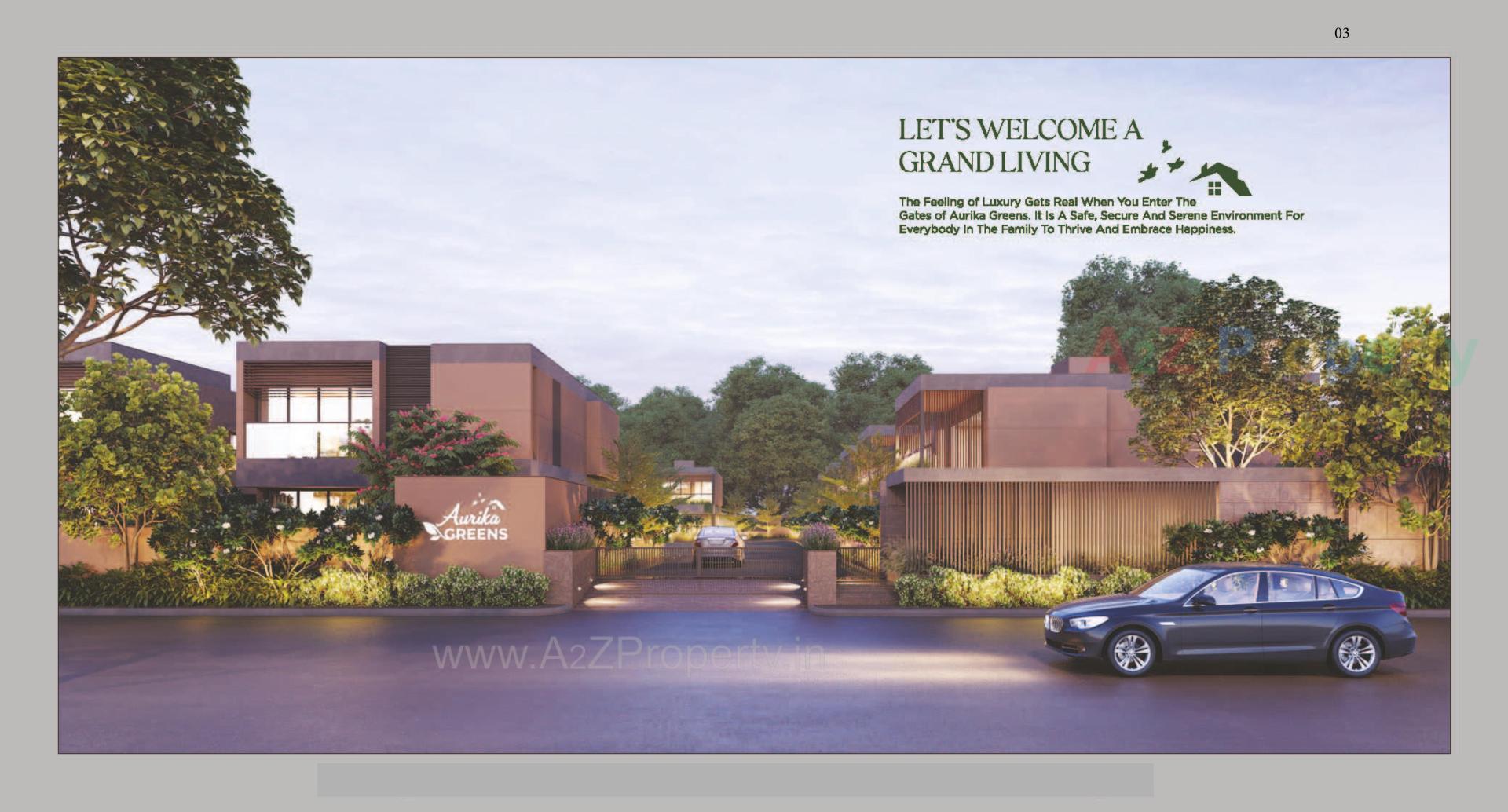 3D Elevation of real estate project Aurika Greens located at Raska, Kheda, Gujarat