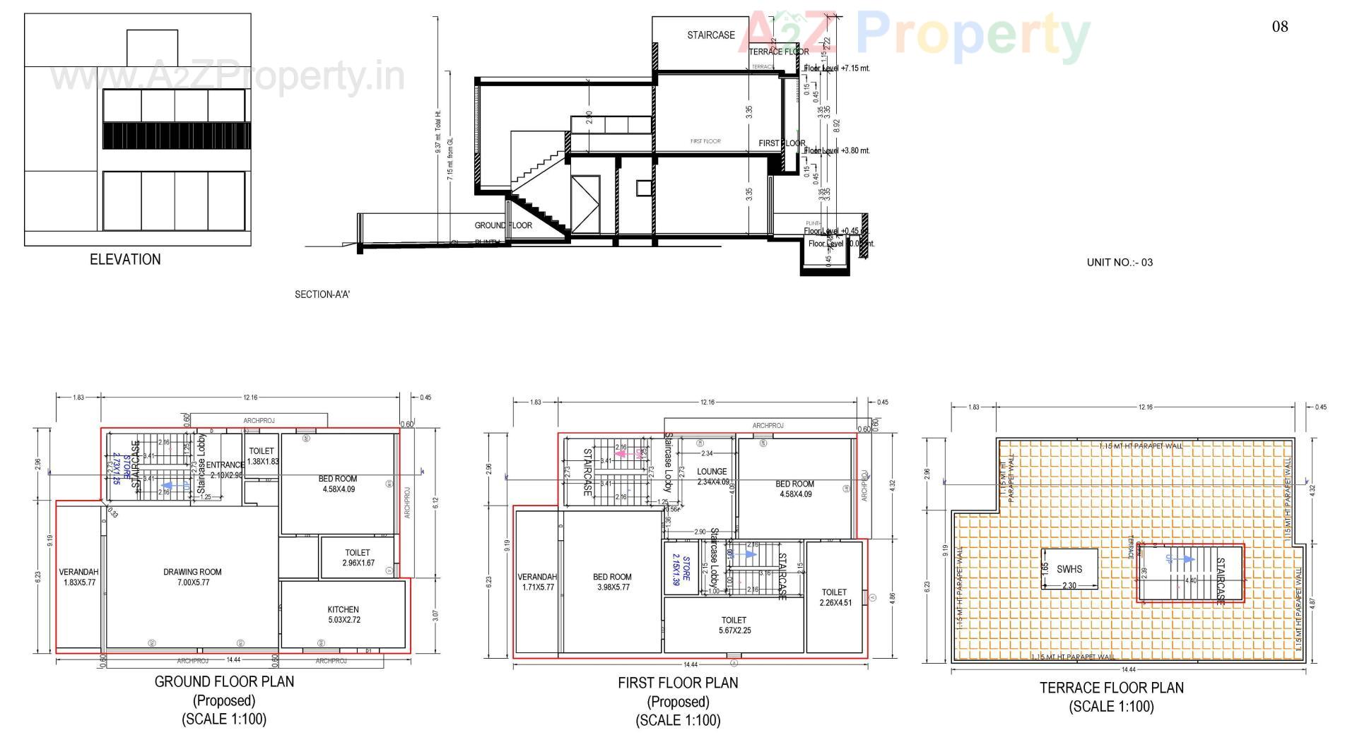 Layout of real estate project Aurika Greens located at Raska, Kheda, Gujarat