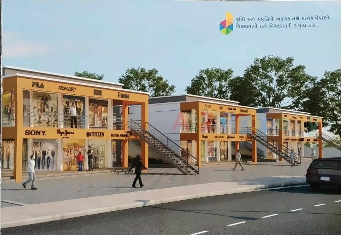 3D Elevation of real estate project City Center located at Matar, Kheda, Gujarat