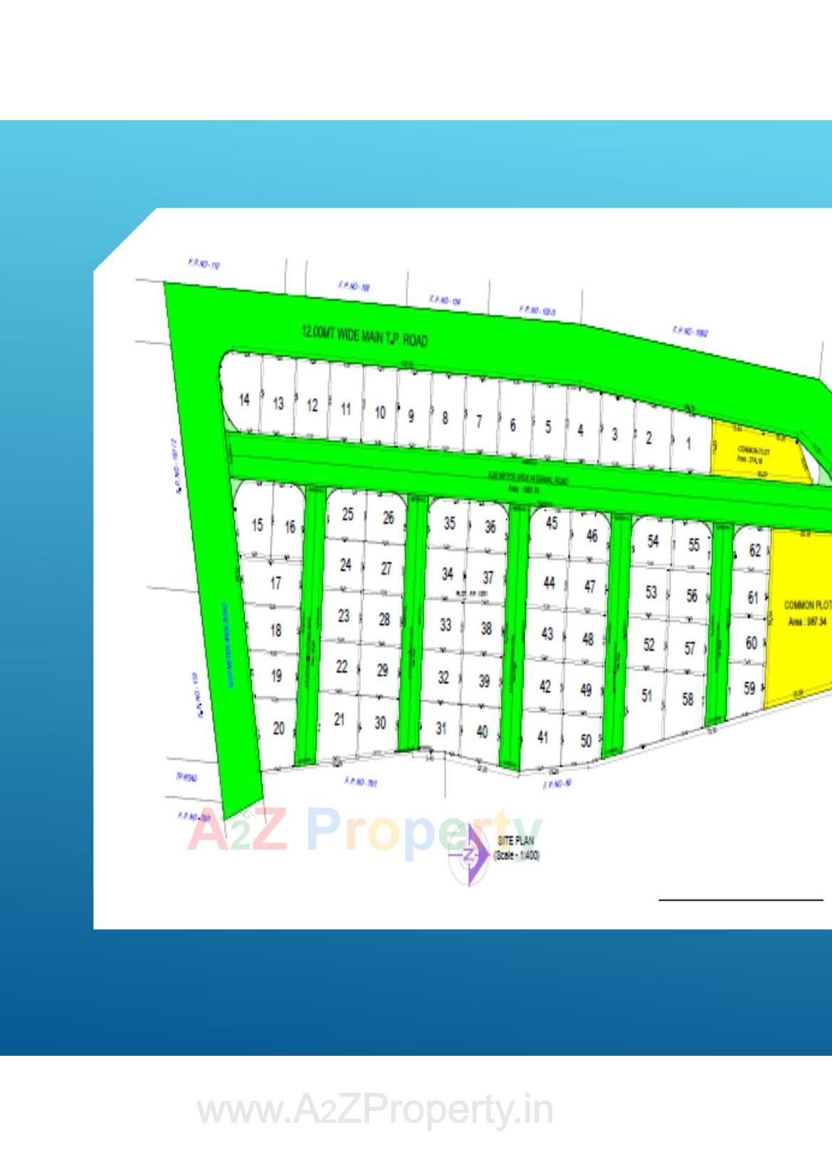 Layout of real estate project Kamla Mangal located at Nadiad, Kheda, Gujarat