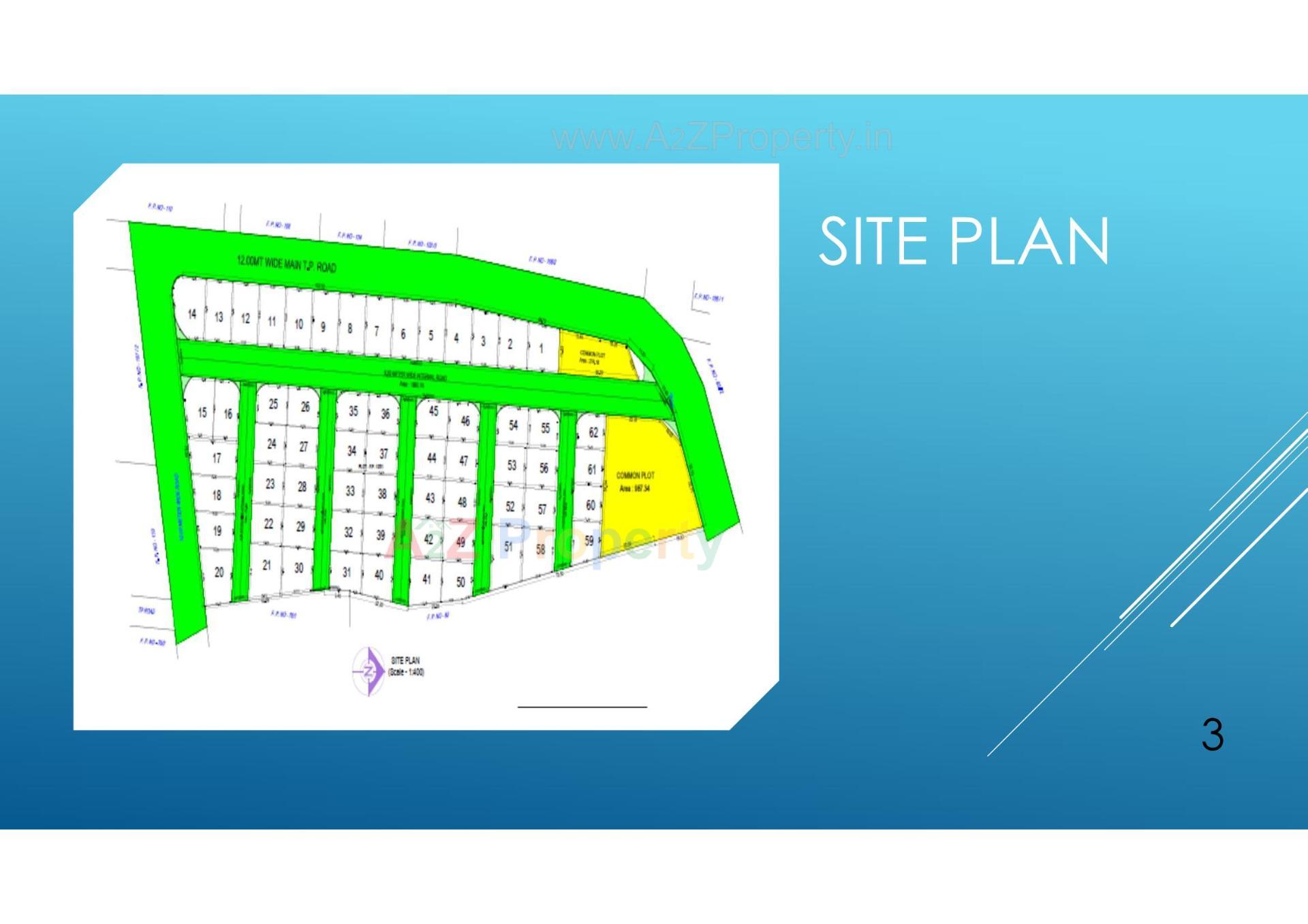 Layout of real estate project Kamla Mangal located at Nadiad, Kheda, Gujarat