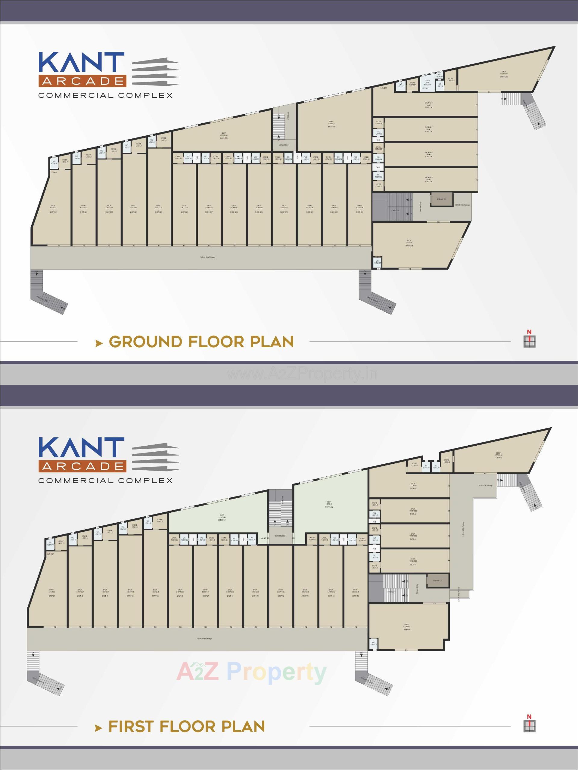 Layout of real estate project Kant Arcade located at Nadiad, Kheda, Gujarat