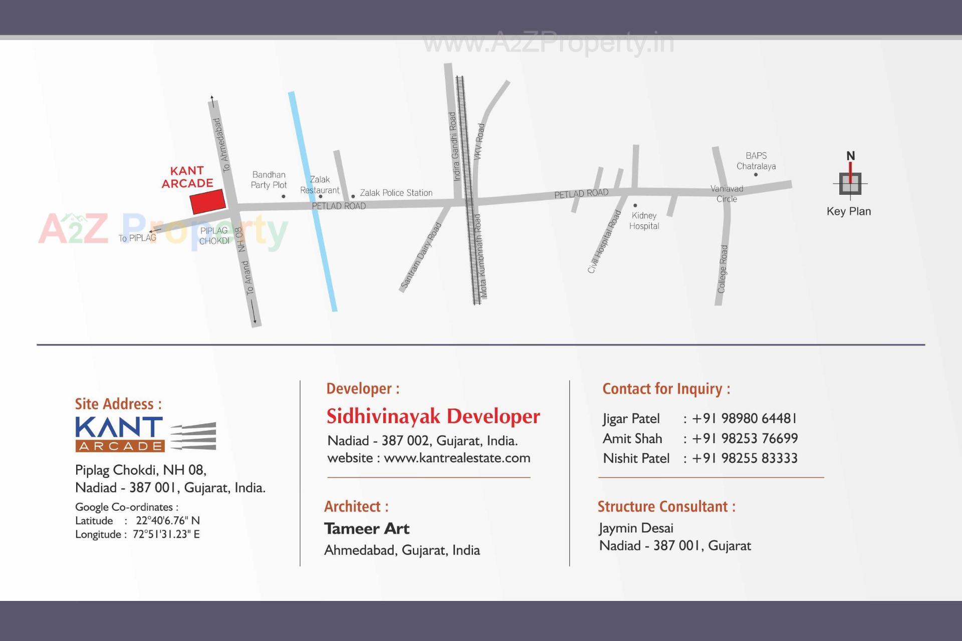  of real estate project Kant Arcade located at Nadiad, Kheda, Gujarat