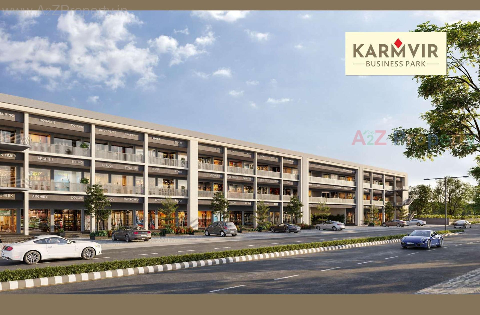 3D Elevation of real estate project Karmvir Business Park located at Nadiad, Kheda, Gujarat