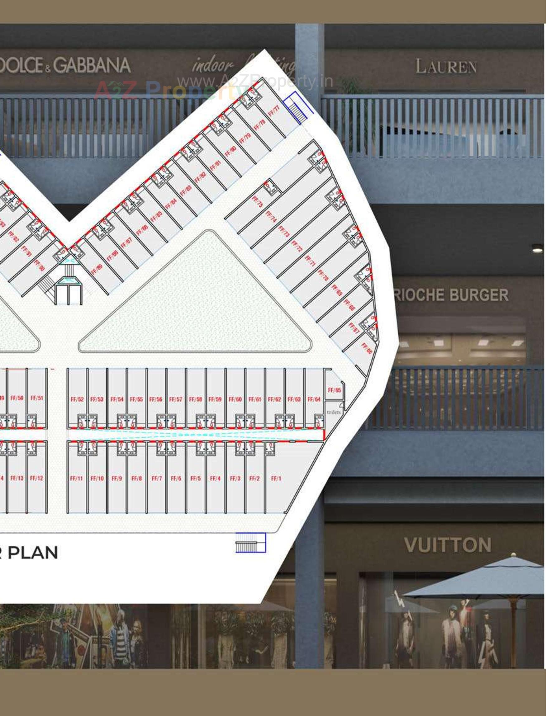 Layout of real estate project Karmvir Business Park located at Nadiad, Kheda, Gujarat