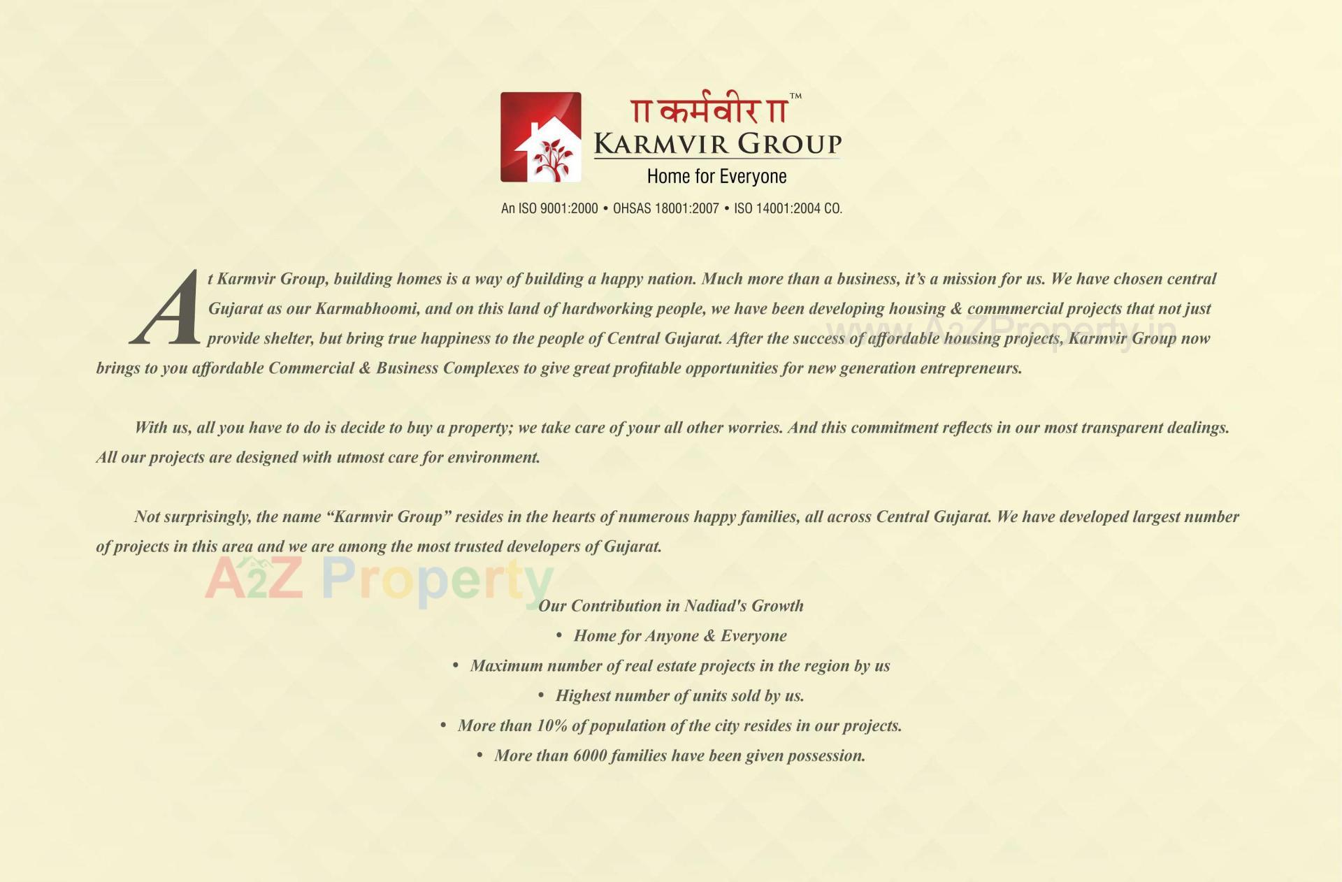  of real estate project Karmvir Nadiad Gateway located at Nadiad, Kheda, Gujarat
