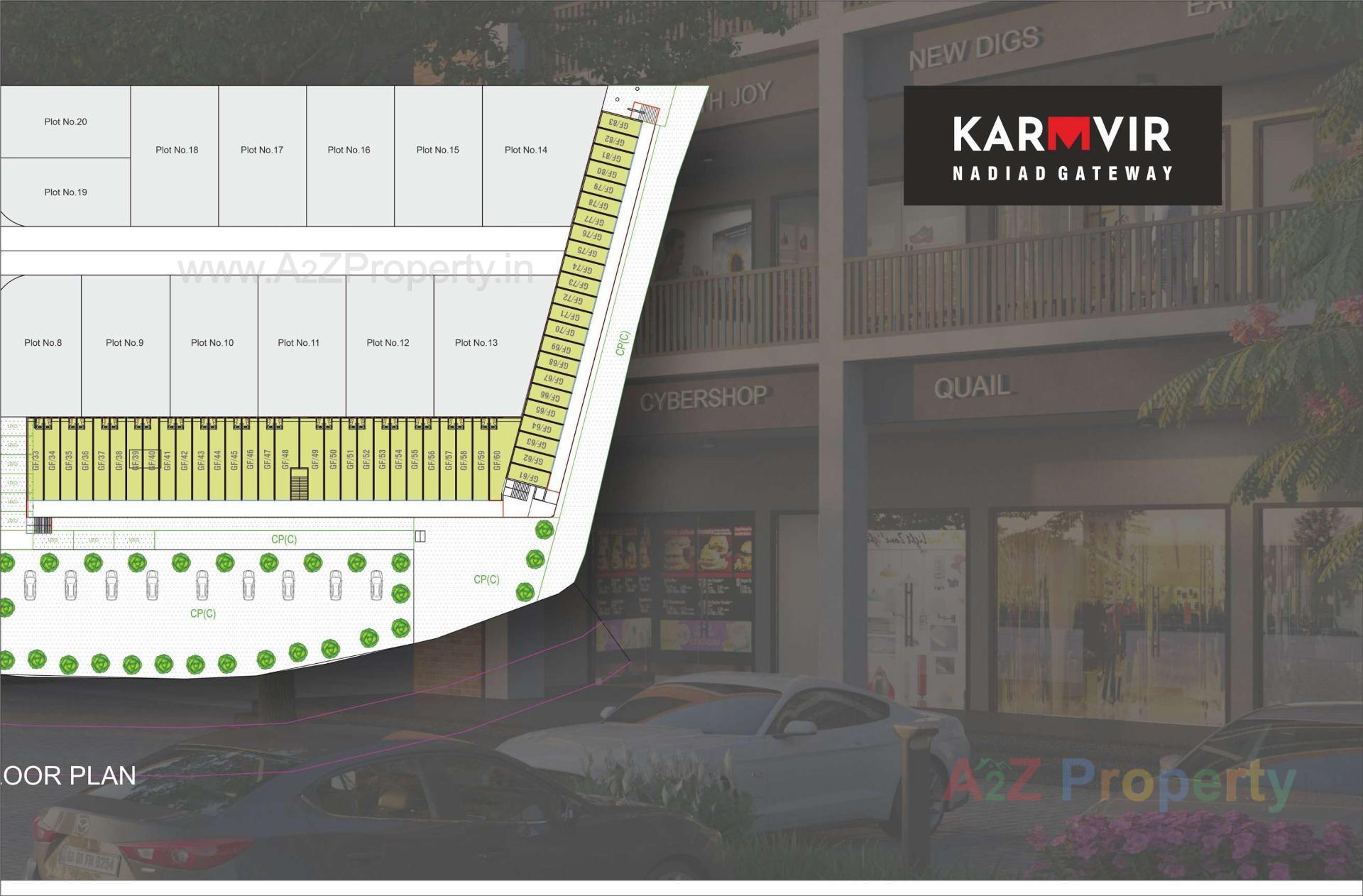 Layout of real estate project Karmvir Nadiad Gateway located at Nadiad, Kheda, Gujarat