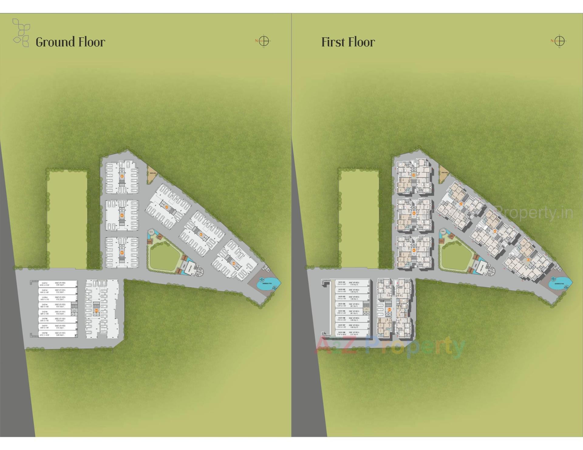 Layout of real estate project Nexus located at Chaklashi-party, Kheda, Gujarat