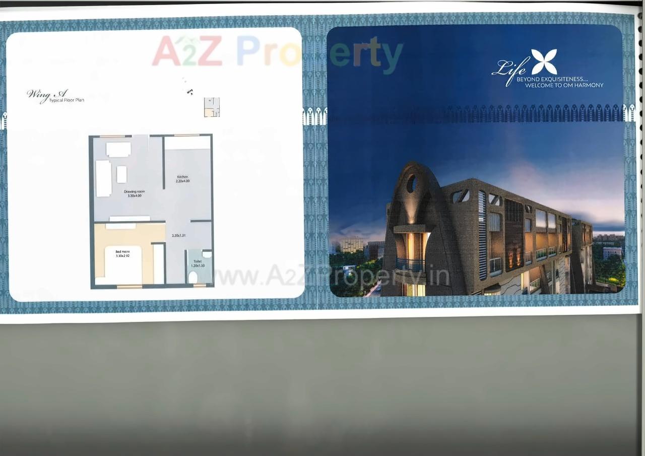 Layout of real estate project Om Harmony located at Nadiad, Kheda, Gujarat