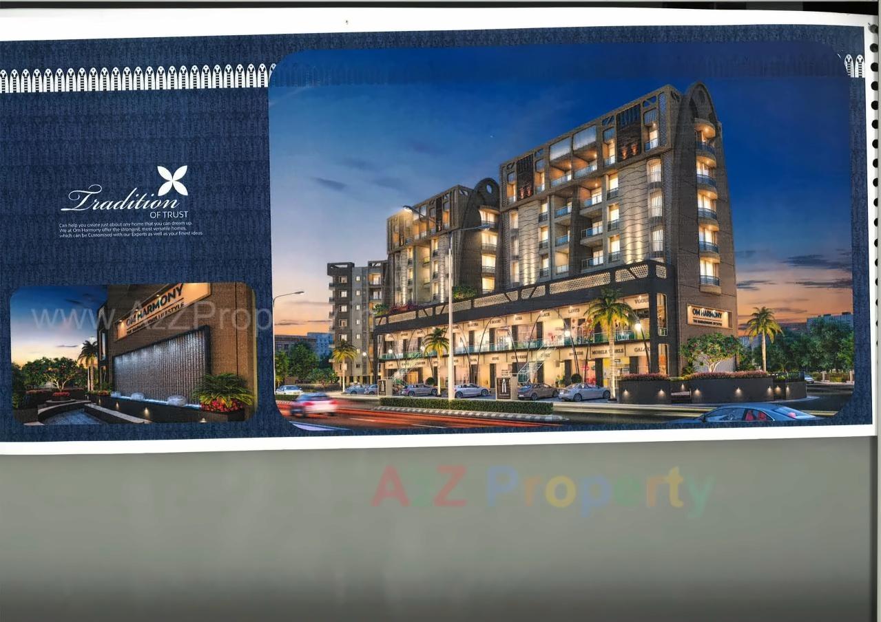 3D Elevation of real estate project Om Harmony located at Nadiad, Kheda, Gujarat