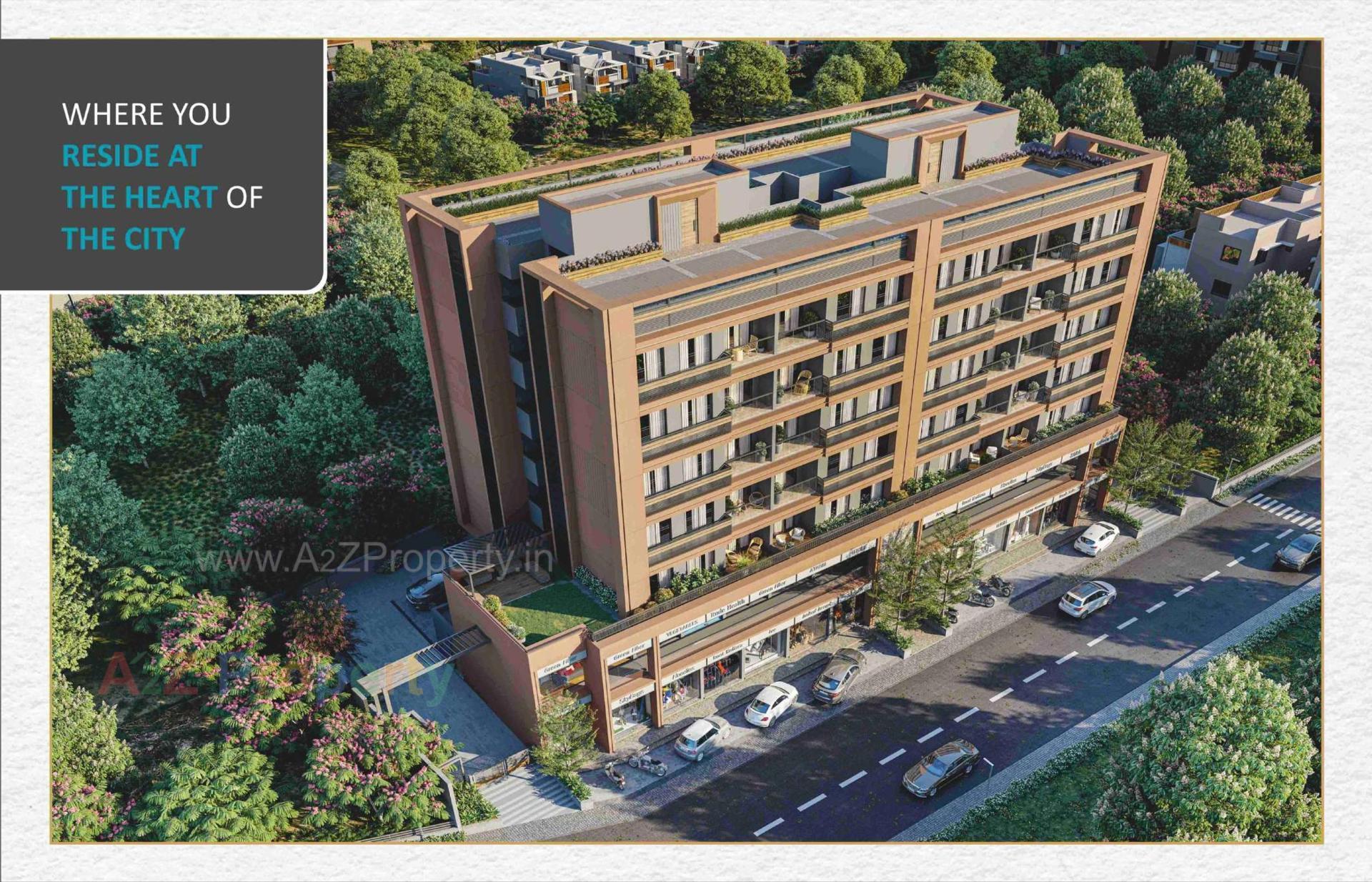 3D Elevation of real estate project Parijat Residency located at Khakharkhad-party, Kheda, Gujarat