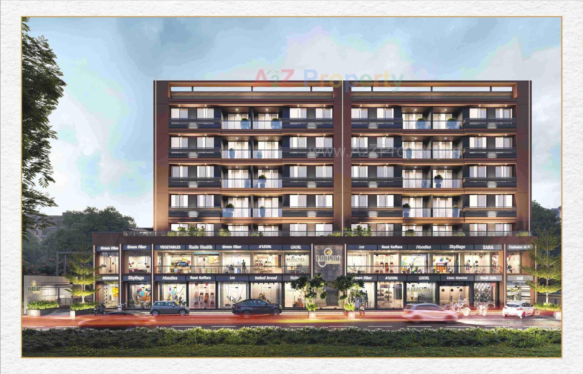 3D Elevation of real estate project Parijat Residency located at Khakharkhad-party, Kheda, Gujarat