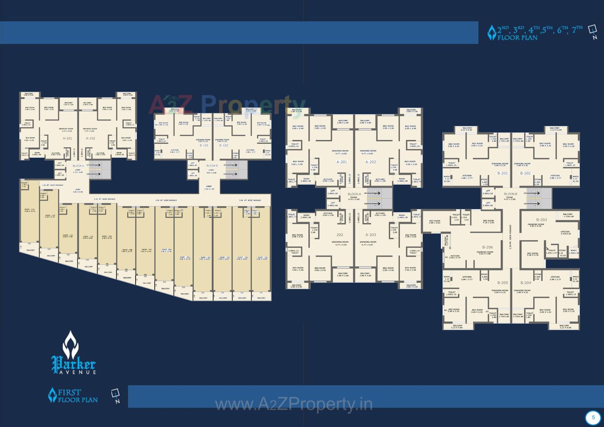 Layout of real estate project Parker Avenue located at Nadiad, Kheda, Gujarat