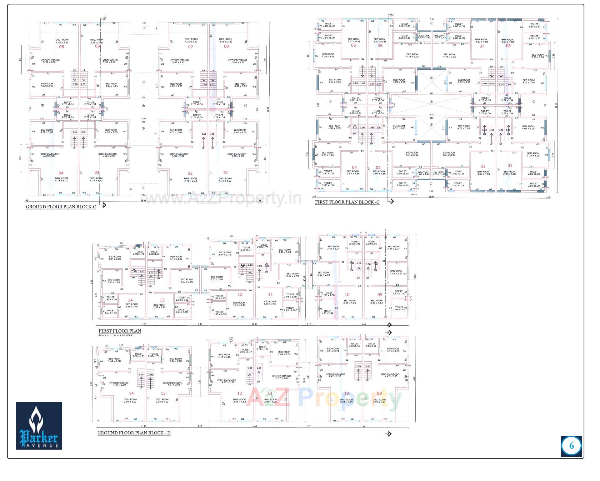 Layout of real estate project Parker Avenue located at Nadiad, Kheda, Gujarat