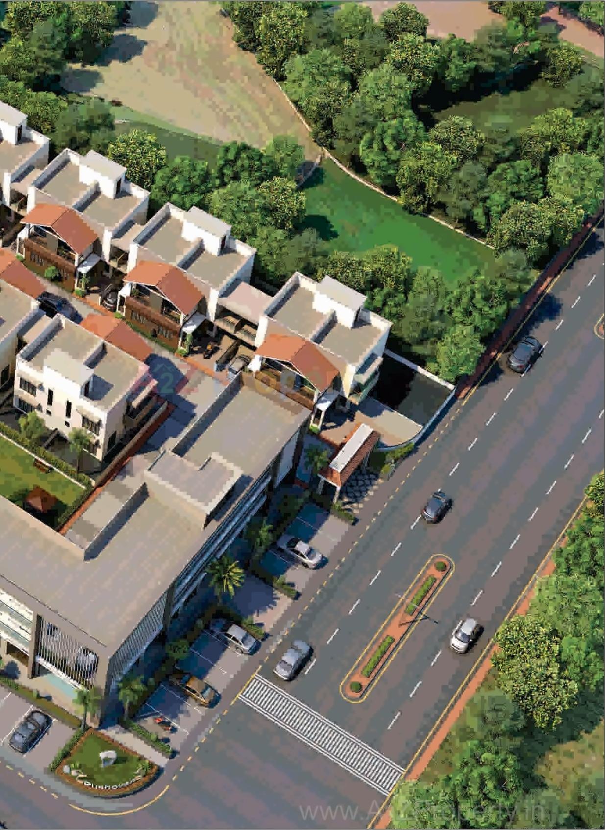 3D Elevation of real estate project Pushpvan Bunglows   Arcade located at Mahemdavad, Kheda, Gujarat