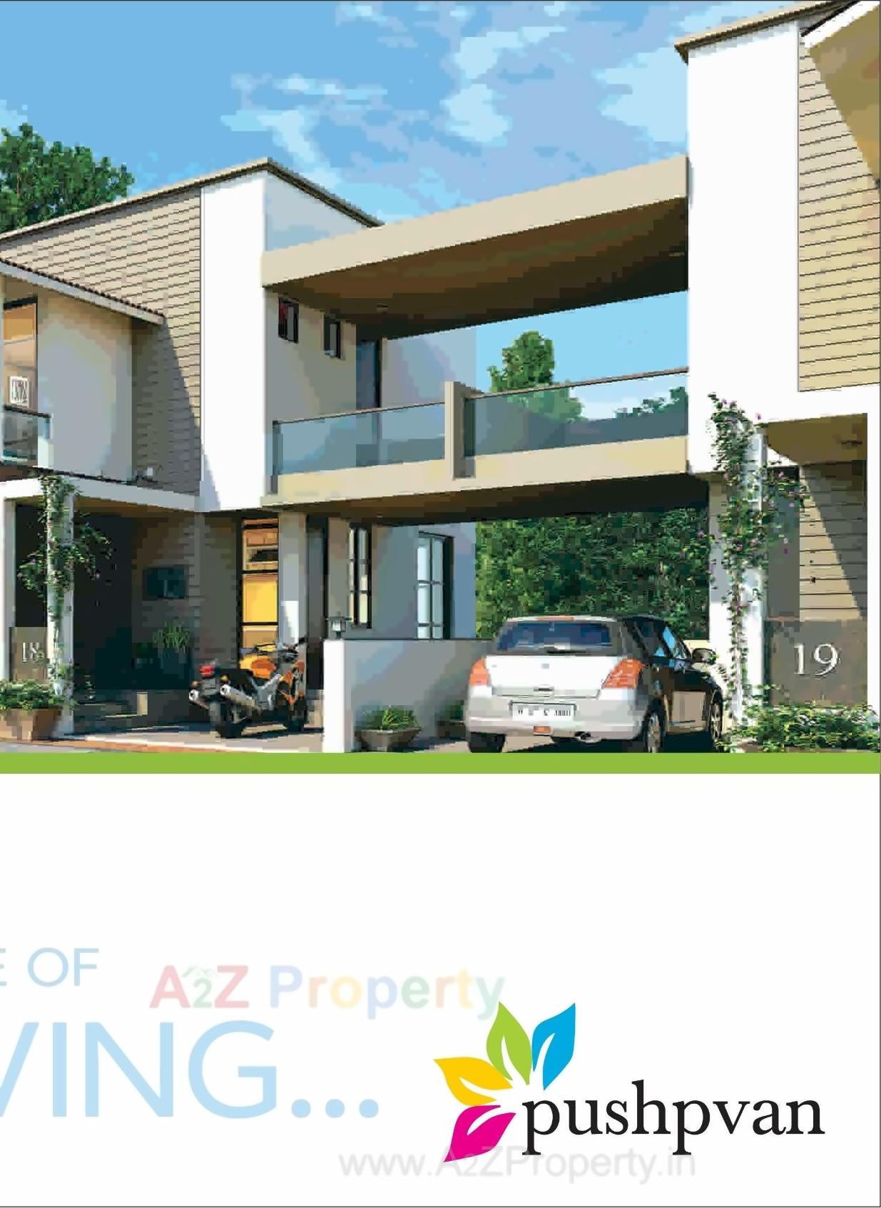 3D Elevation of real estate project Pushpvan Bunglows   Arcade located at Mahemdavad, Kheda, Gujarat