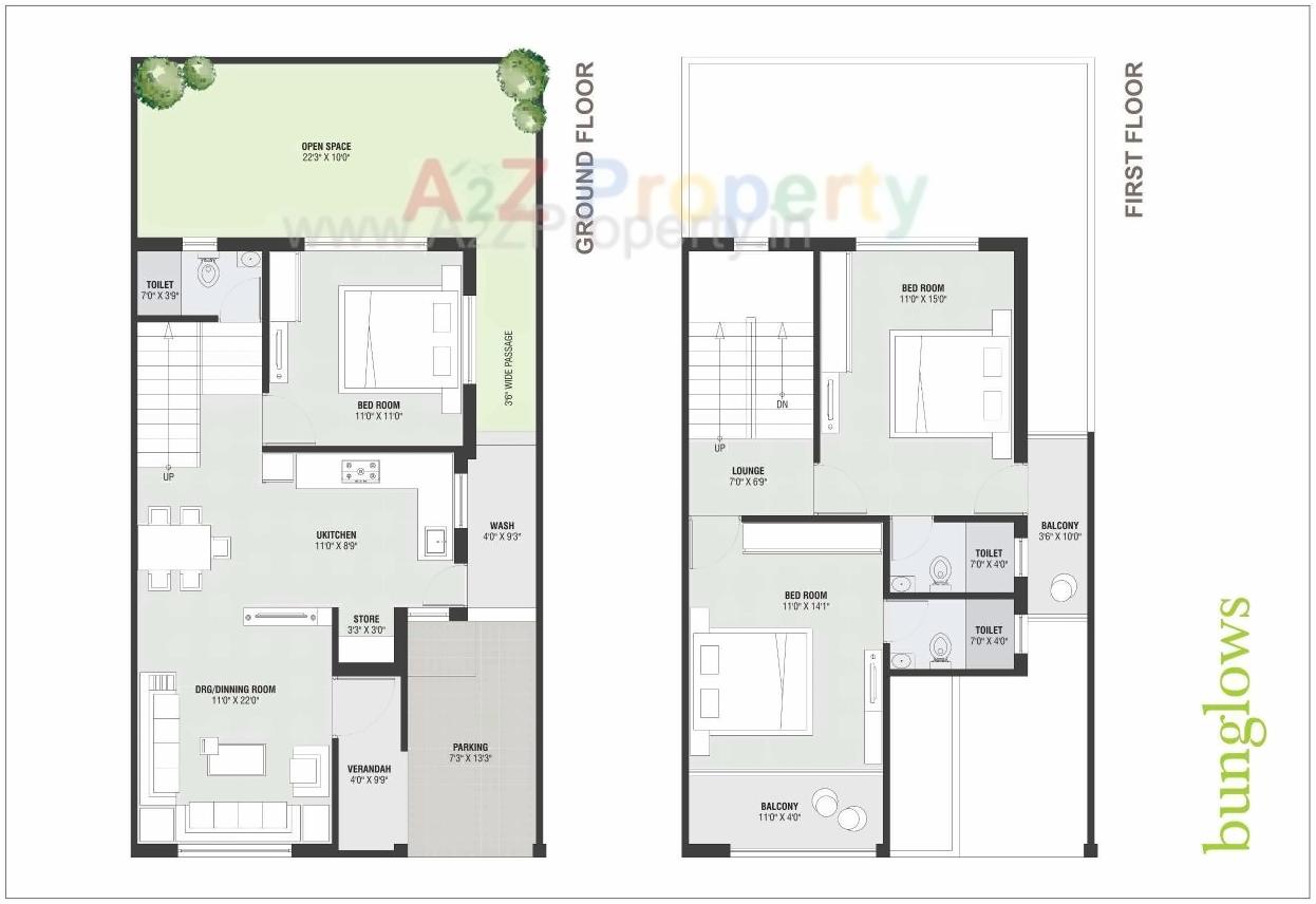 Layout of real estate project Pushpvan Bunglows   Arcade located at Mahemdavad, Kheda, Gujarat