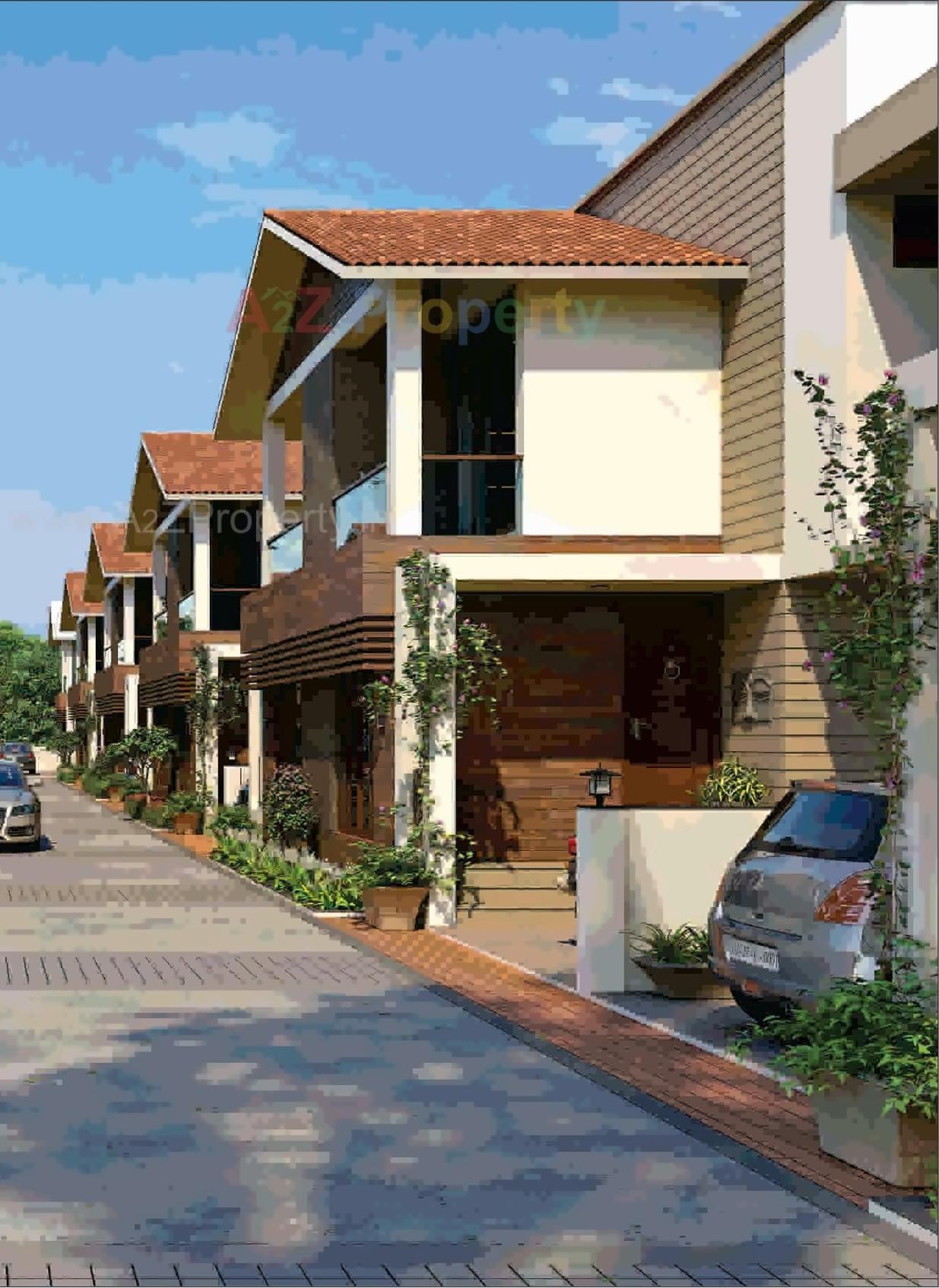 3D Elevation of real estate project Pushpvan Bunglows   Arcade located at Mahemdavad, Kheda, Gujarat