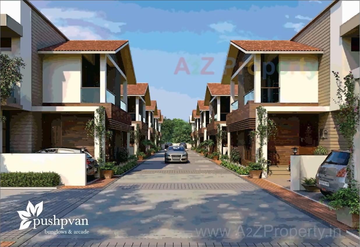 3D Elevation of real estate project Pushpvan Bunglows   Arcade located at Mahemdavad, Kheda, Gujarat