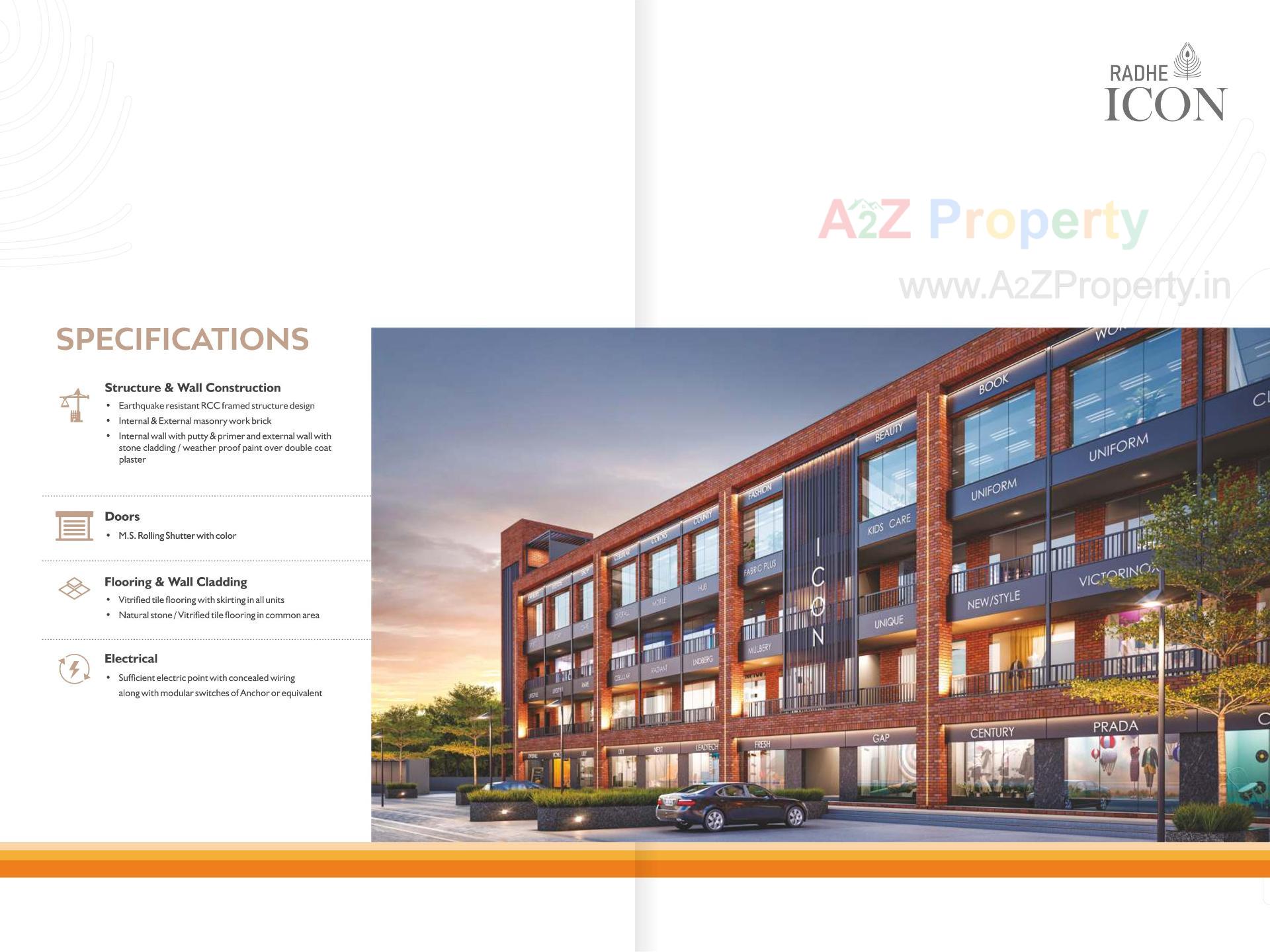 3D Elevation of real estate project Radhe Icon located at Nadiad, Kheda, Gujarat