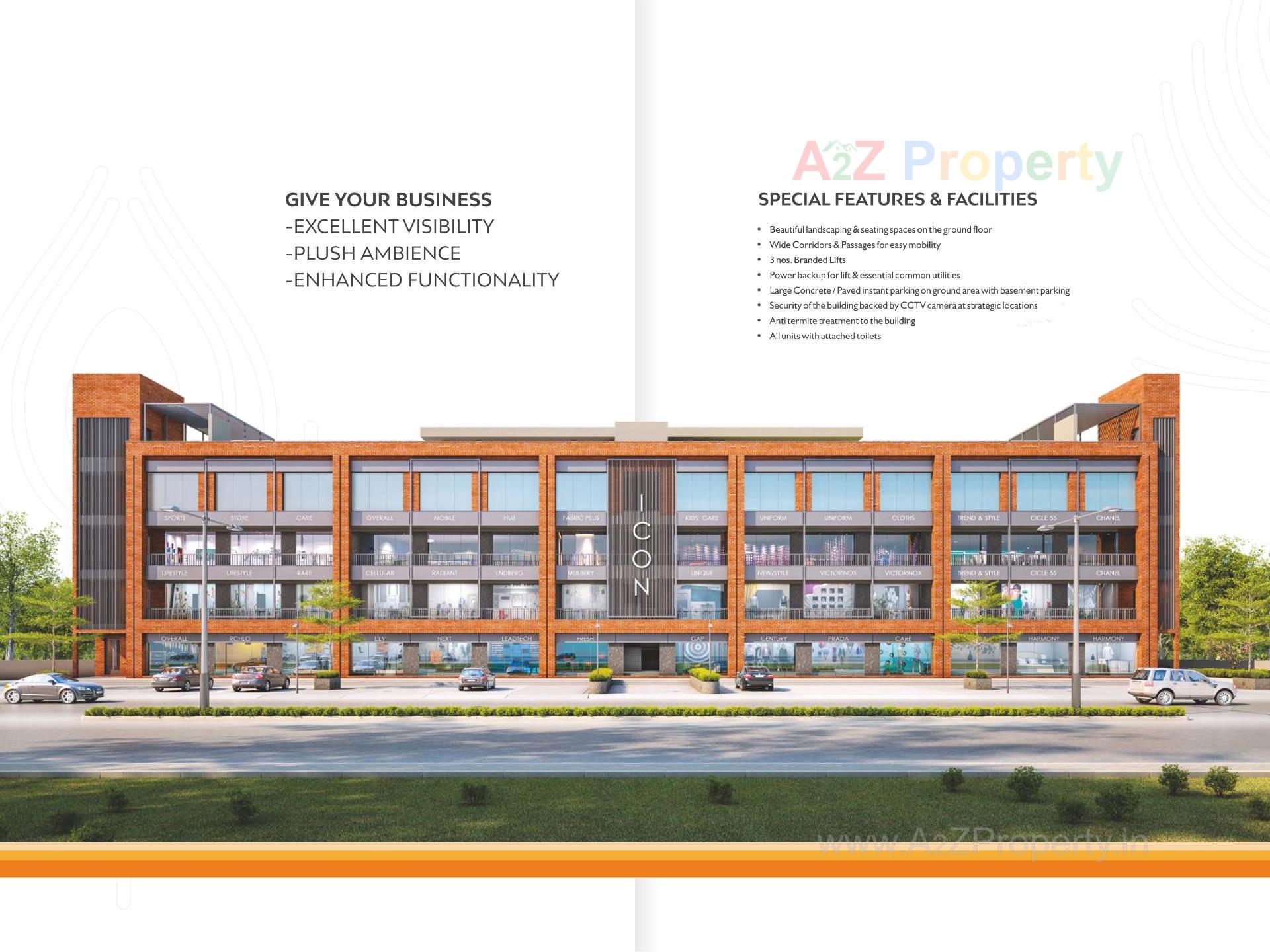 3D Elevation of real estate project Radhe Icon located at Nadiad, Kheda, Gujarat