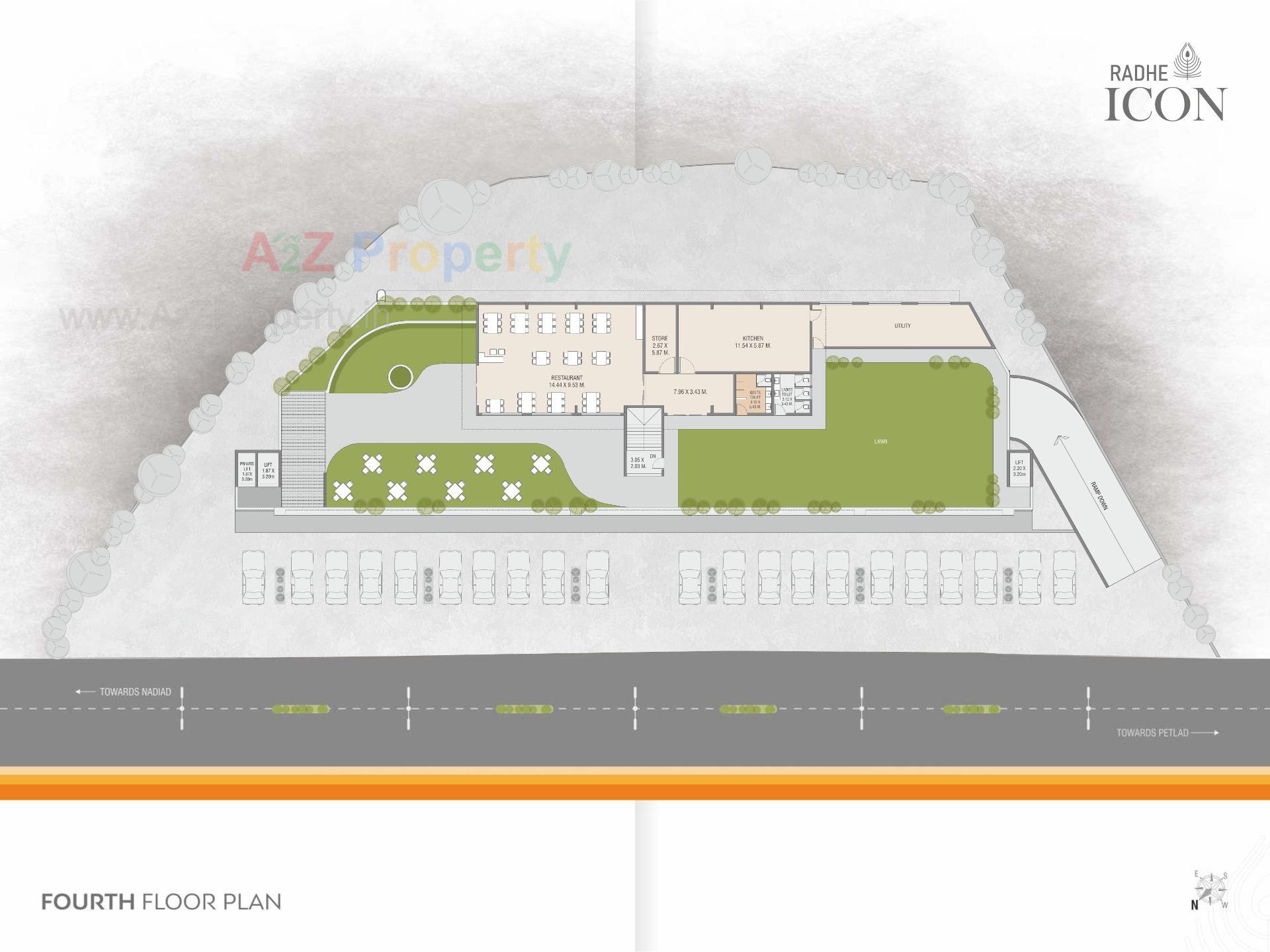 Layout of real estate project Radhe Icon located at Nadiad, Kheda, Gujarat