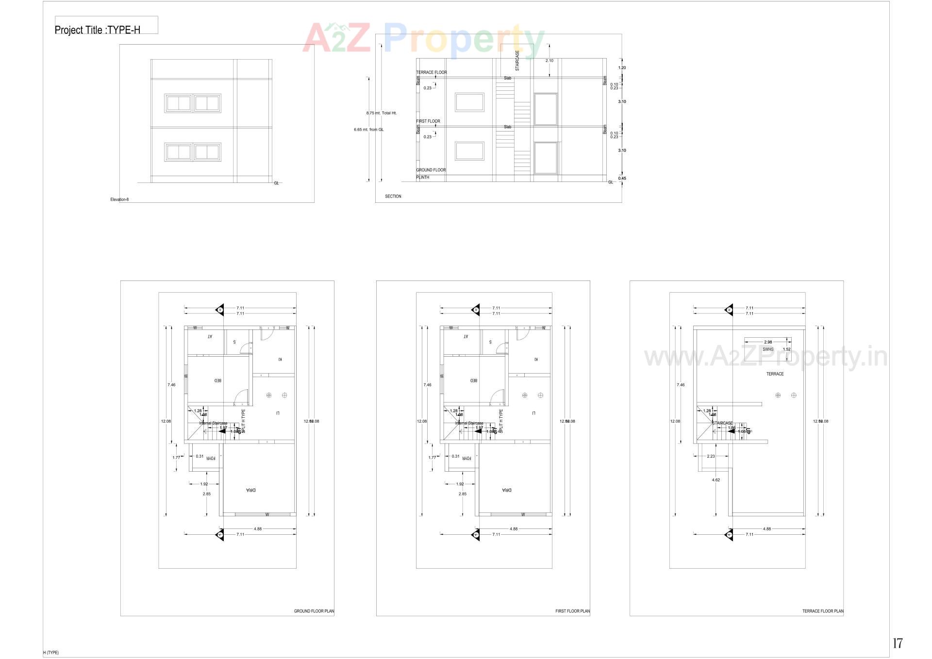 Layout of real estate project Ram Vihar Residency located at Kakarkhad-party, Kheda, Gujarat
