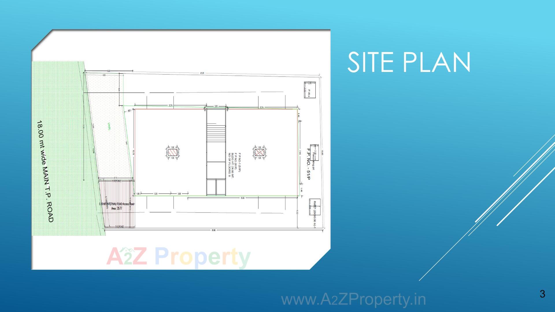 Layout of real estate project Santram Sanidhya located at Nadiad, Kheda, Gujarat