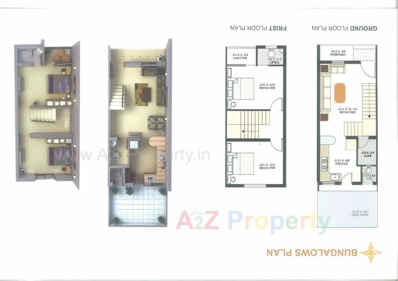 Layout of real estate project Satyam Bunglows located at Mahemdavad, Kheda, Gujarat