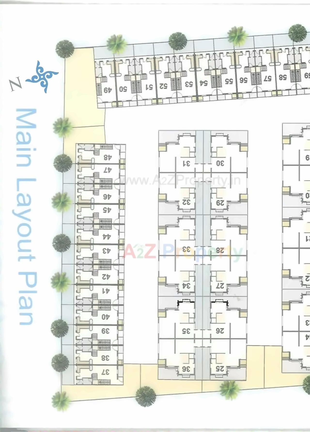 Layout of real estate project Satyam Bunglows located at Mahemdavad, Kheda, Gujarat