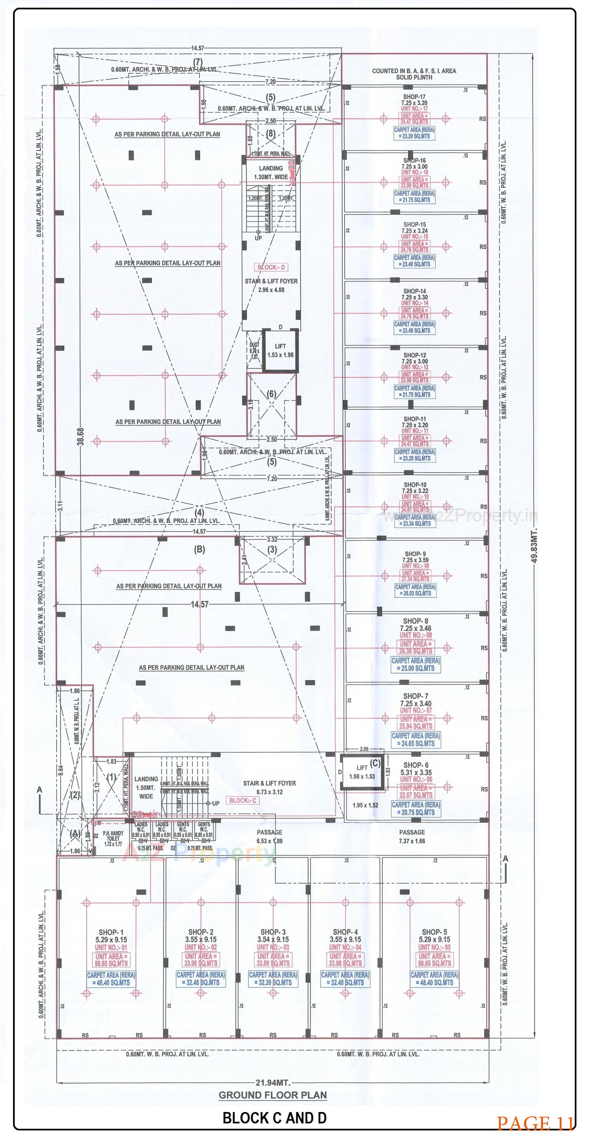 Layout of real estate project Shree Yogikrupa Avenue located at Mahemdabad, Kheda, Gujarat