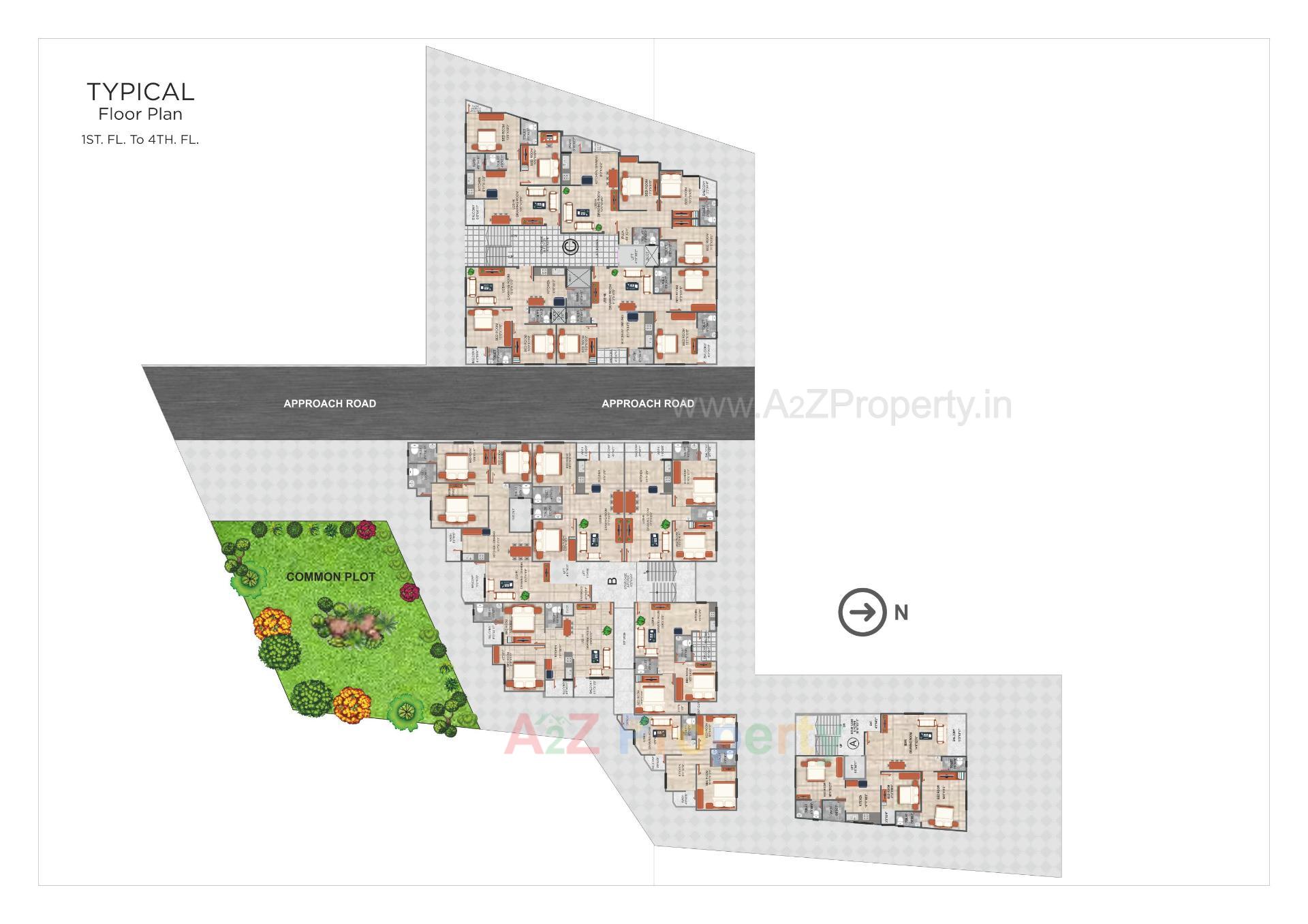 Layout of real estate project Shreeji Krishna Vihar located at Mahemdabad, Kheda, Gujarat