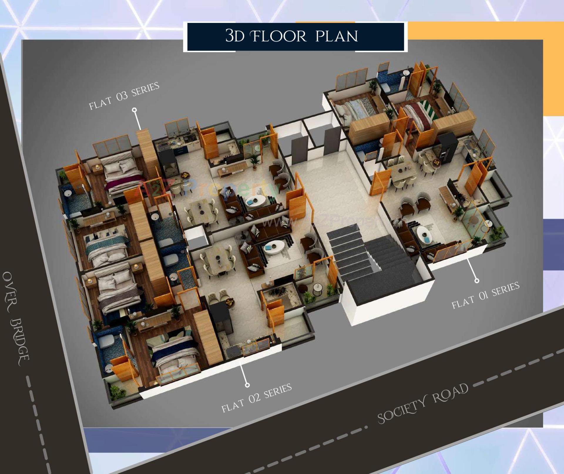 Layout of real estate project Shrimun located at Nadiad, Kheda, Gujarat
