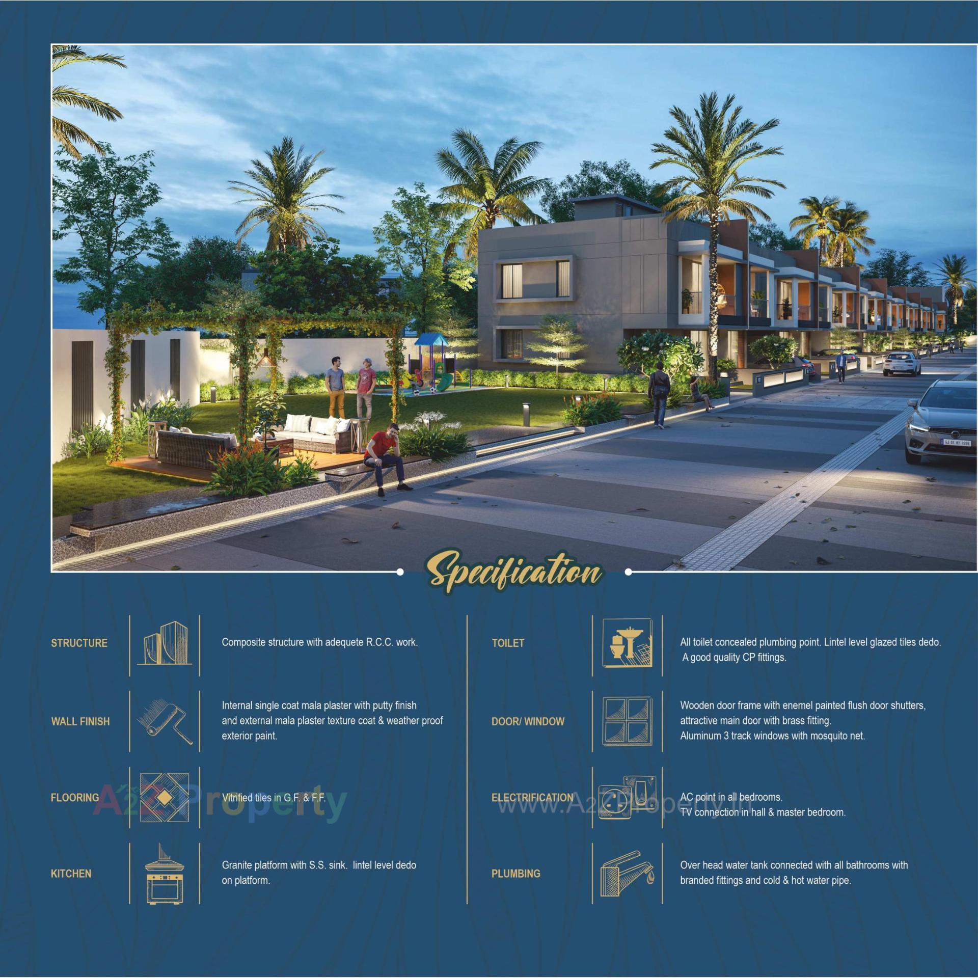 3D Elevation of real estate project Shubh Residency located at Nadiad, Kheda, Gujarat