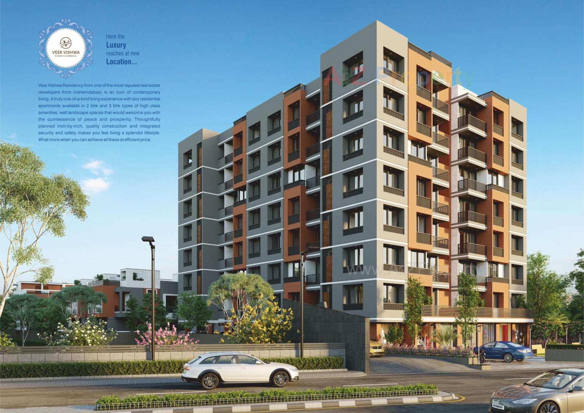 3D Elevation of real estate project Veer Vishwa Residency located at Khatraj, Kheda, Gujarat