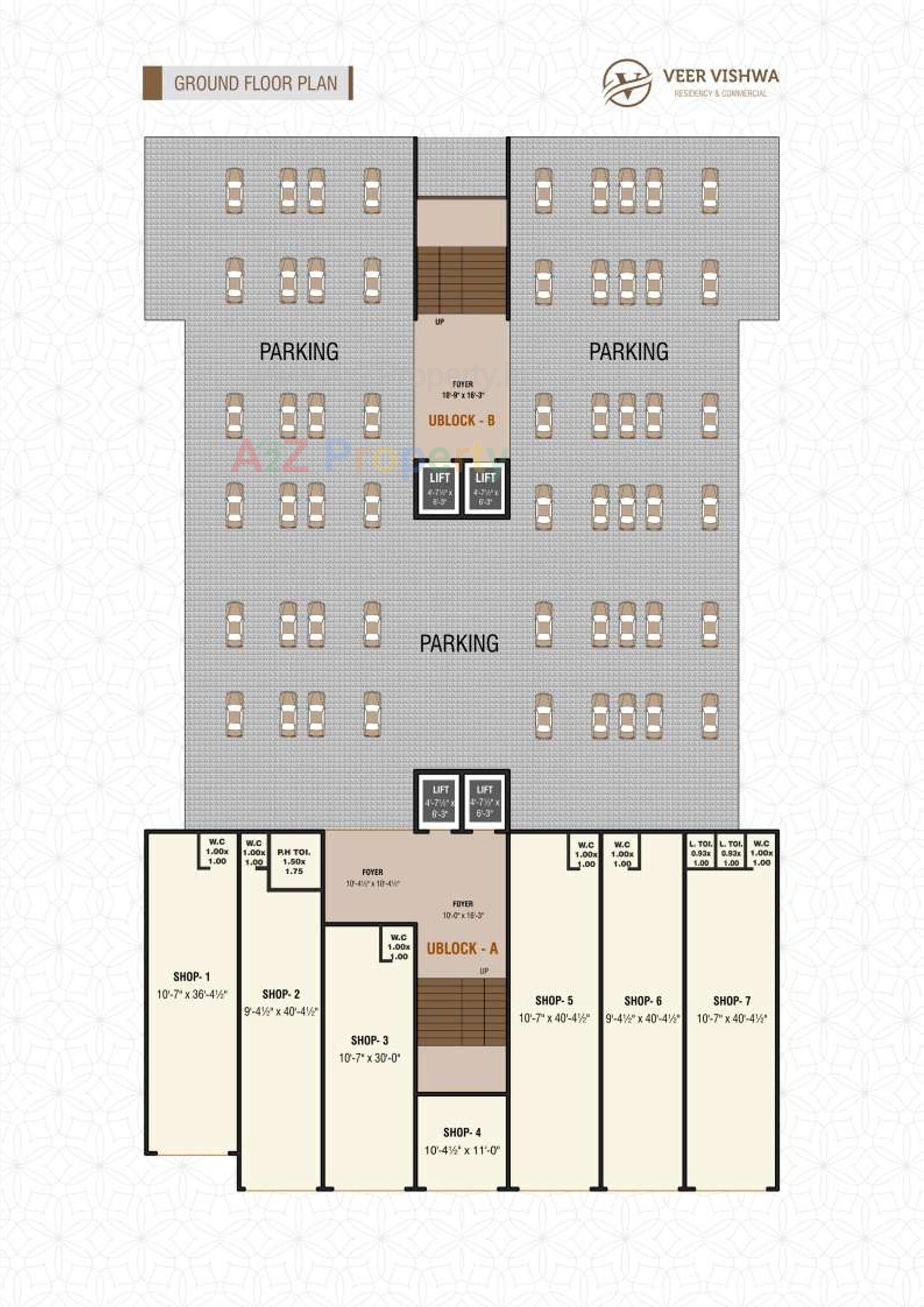 Layout of real estate project Veer Vishwa Residency located at Khatraj, Kheda, Gujarat