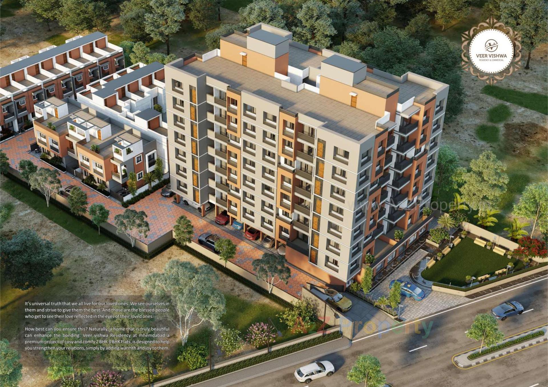 3D Elevation of real estate project Veer Vishwa Residency located at Khatraj, Kheda, Gujarat