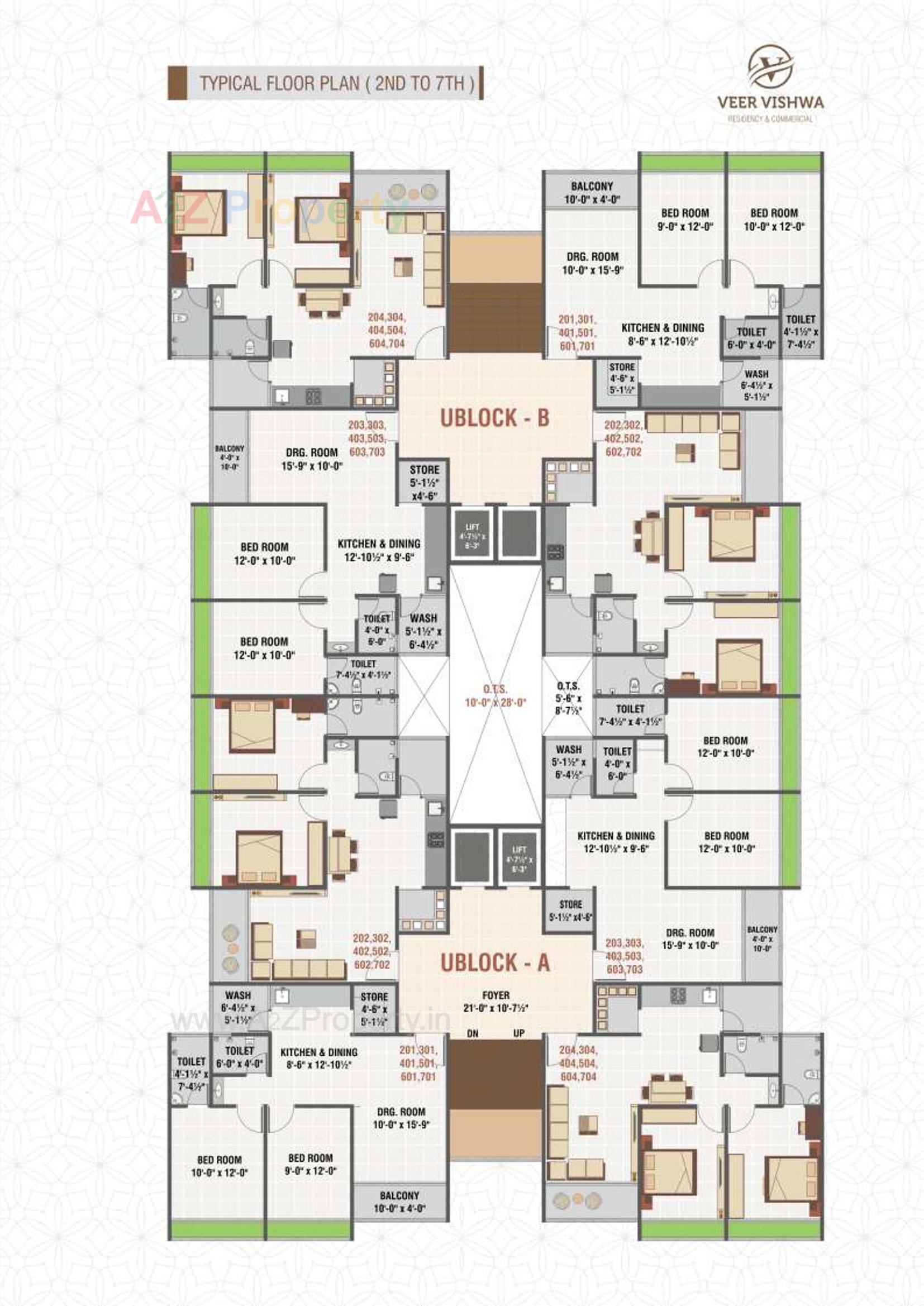 Layout of real estate project Veer Vishwa Residency located at Khatraj, Kheda, Gujarat